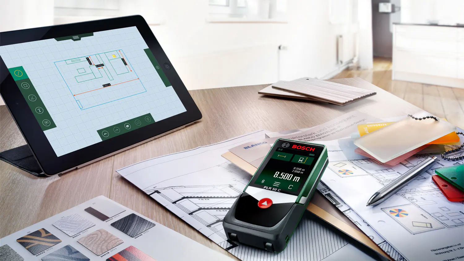 Bosch Laserentfernungsmesser AdvancedDistance 50C bis 50 m Bluetooth