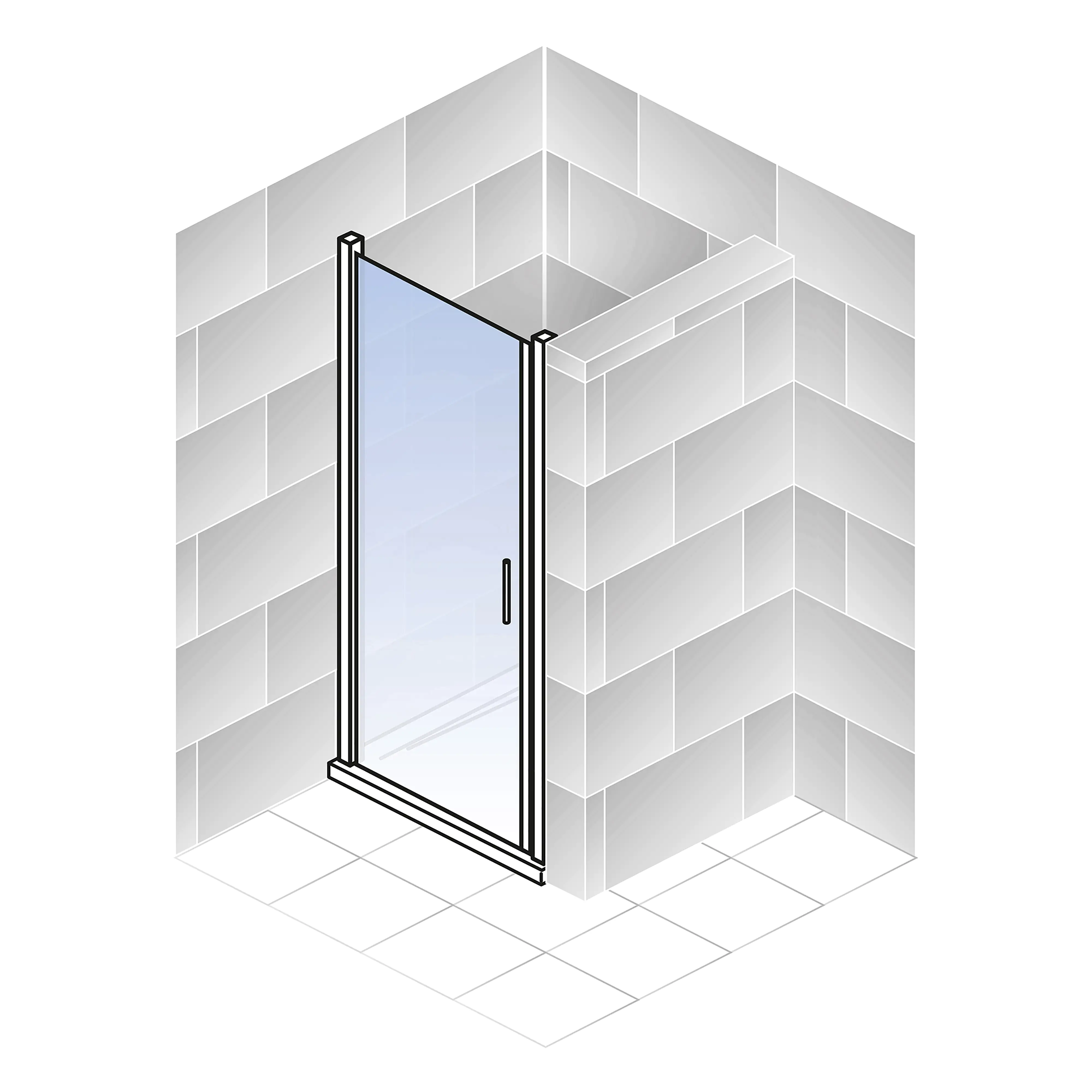 Schulte Nische Drehtür 100 x 200 cm Toura Schulte Nische Drehtür 100 x 200 cm Toura