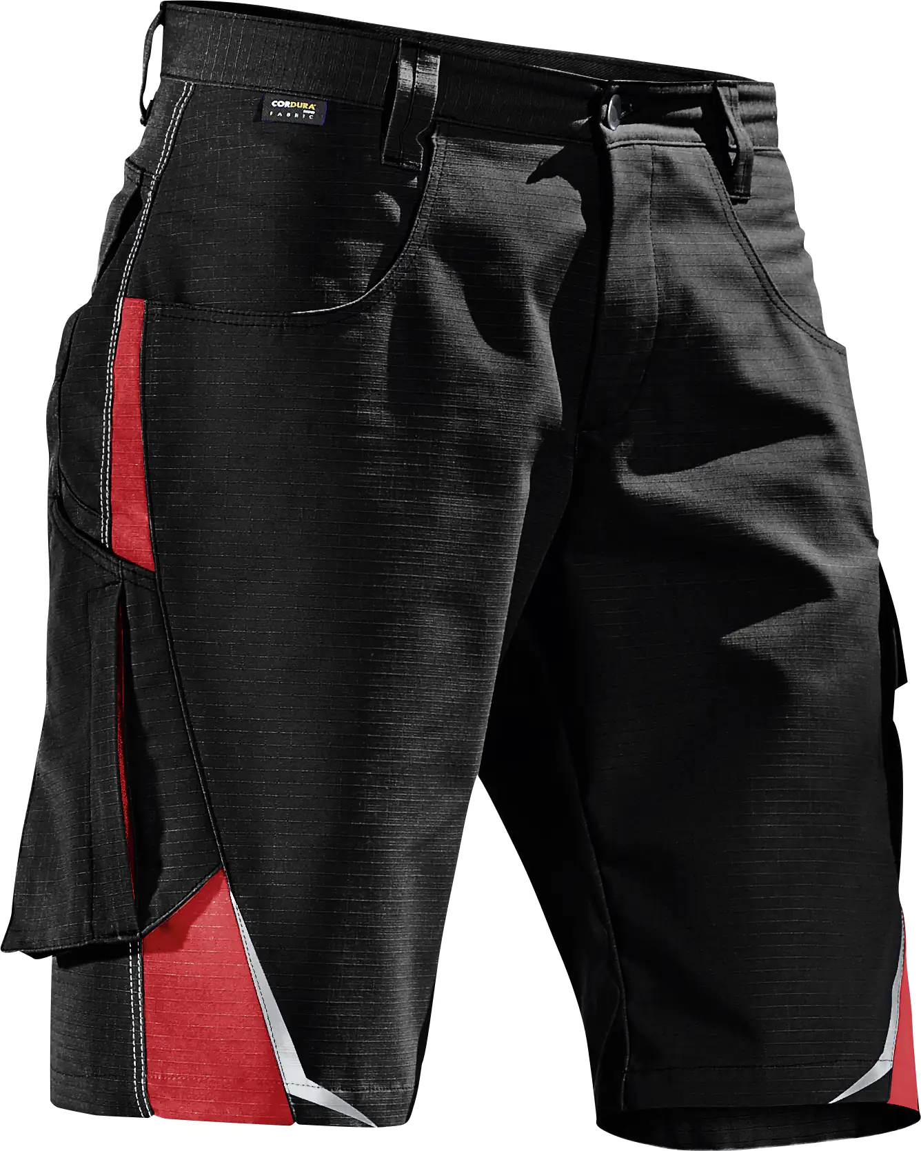 Kübler kurze Arbeitshose schwarz/rot