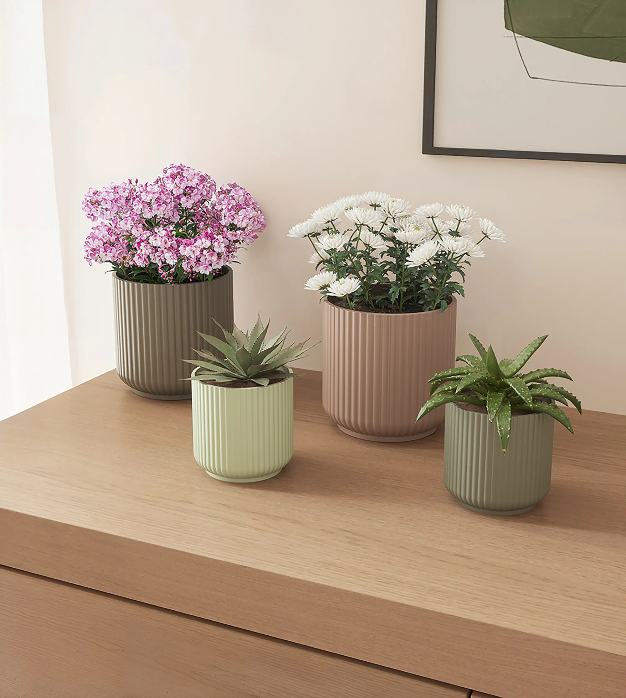 Artevasi Übertopf Luna Keramik hellgrün matt Ø 9 x 8 cm 