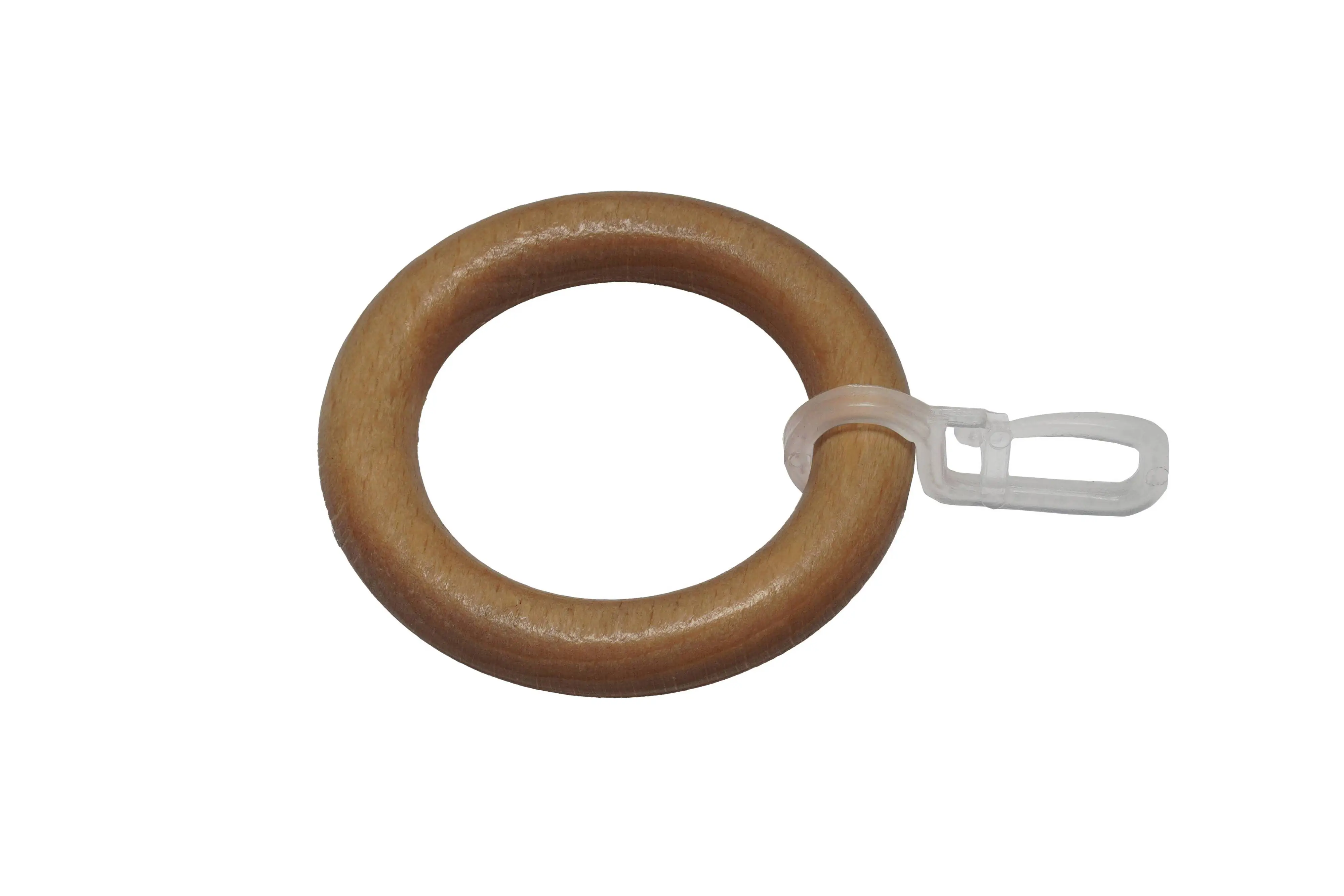 Gardinia Gardinenringe mit Faltenlegehaken für Ø 28 mm buche-optik - 10 Stück