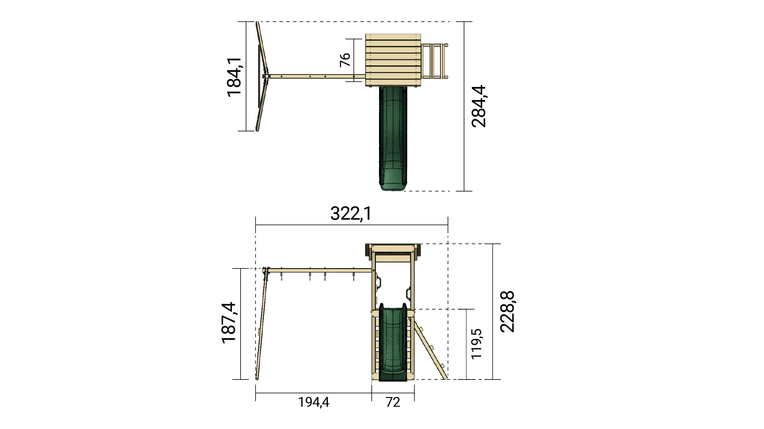 Weka Spielturm Neapel 322,1 x 284,4 x 228,8 cm Weka Spielturm Neapel 322,1 x 284,4 x 228,8 cm