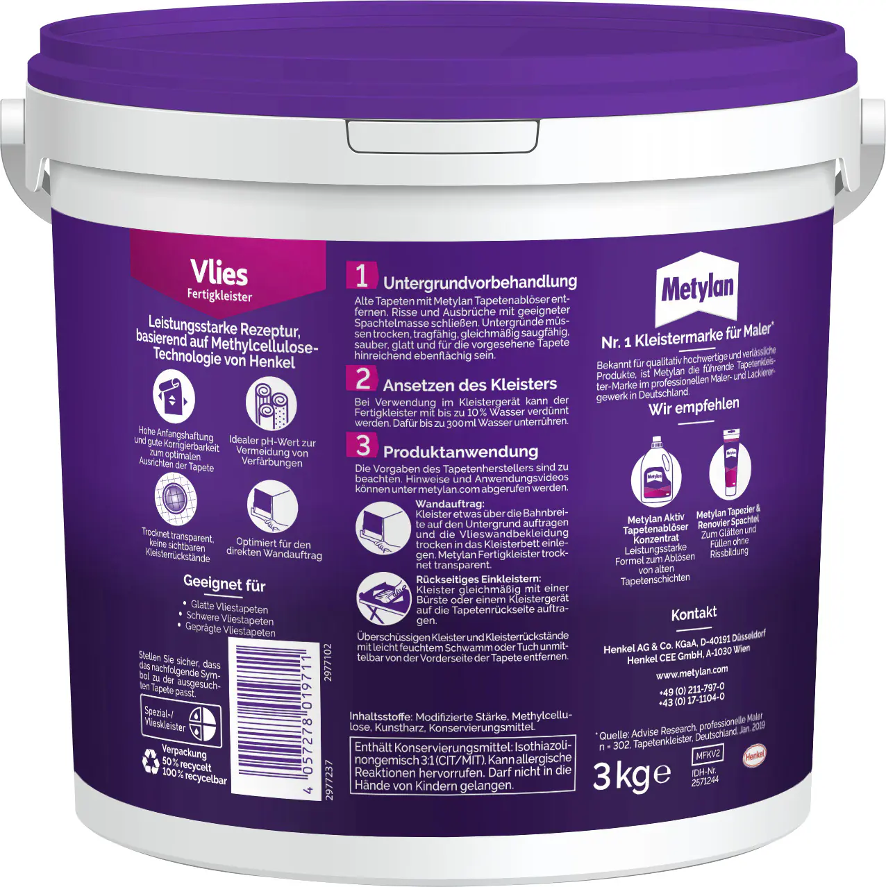 Henkel Metylan Vliestapetenkleister 5 kg