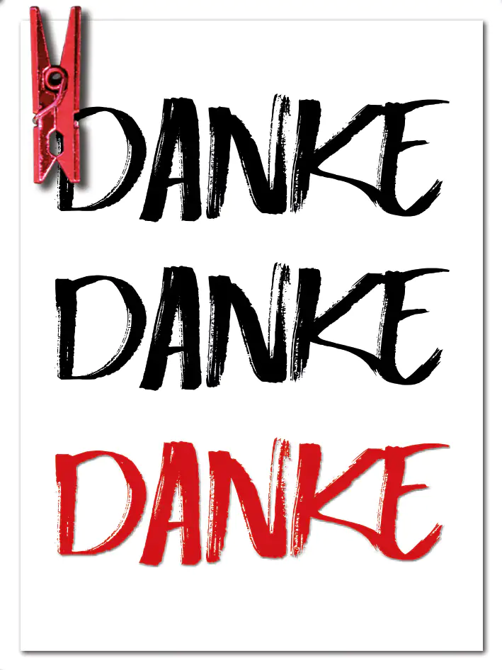 Karte Danke Danke Danke A6