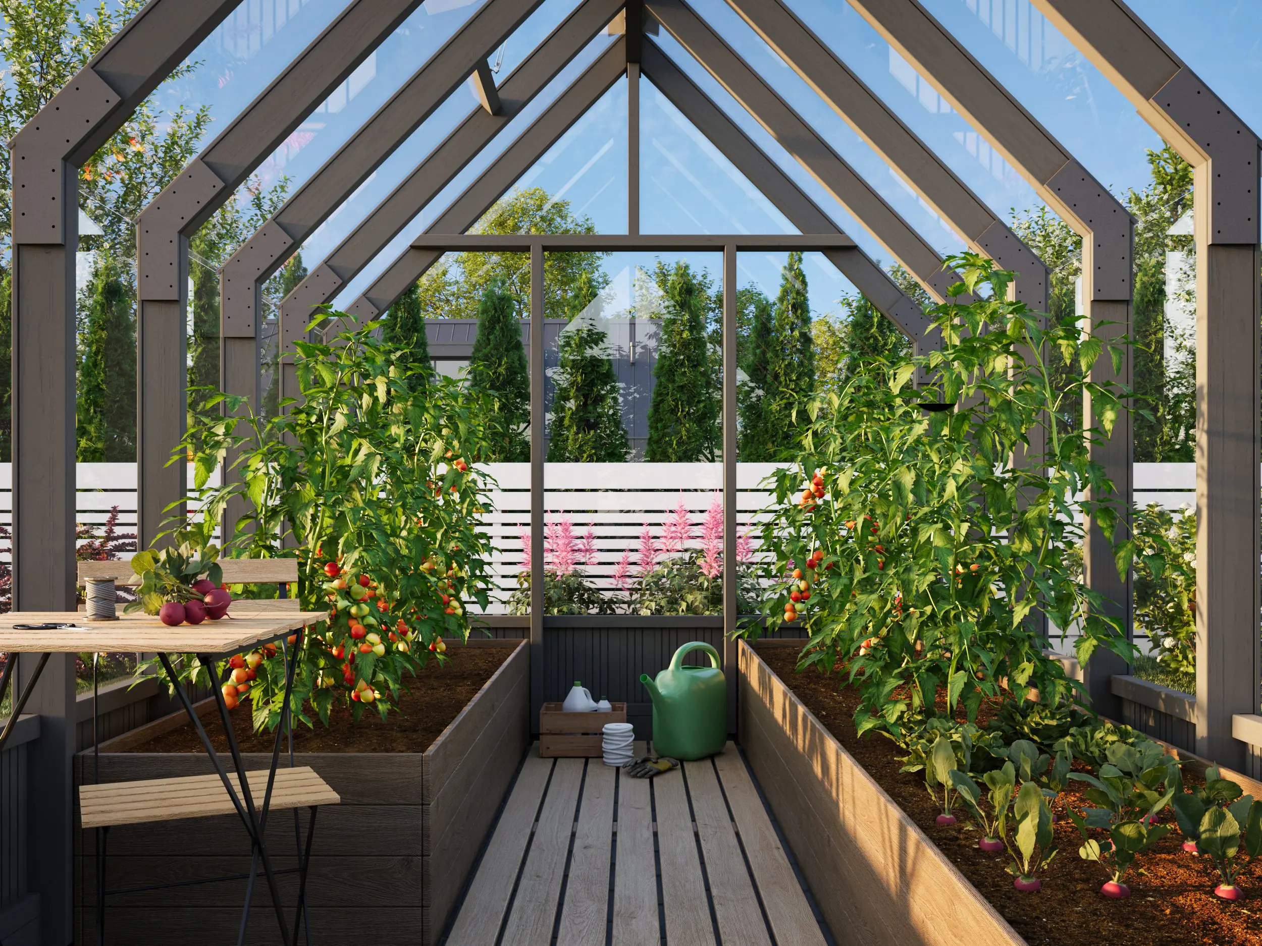 Palmako Gewächshaus Emilia 240 x 363 cm 8,2 m² 4 mm Glas  Palmako Gewächshaus Emilia 240 x 363 cm 8,2 m² 4 mm Glas