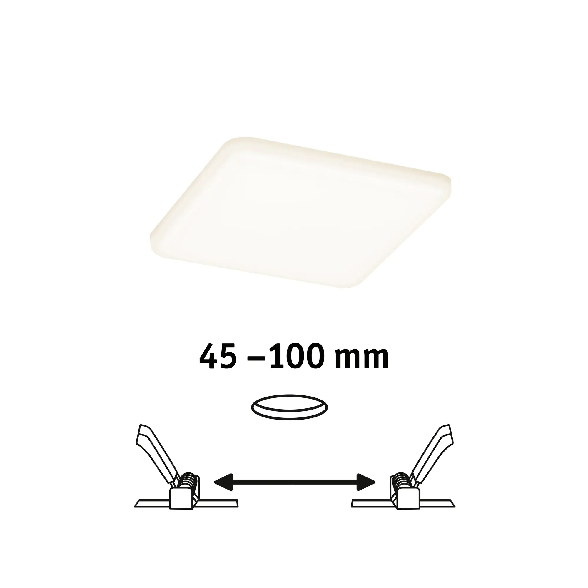 4000870923948_2345897 Paulmann Einbauleuchte LED Veluna Varifit eckig 12,5 cm 8,5 W satin