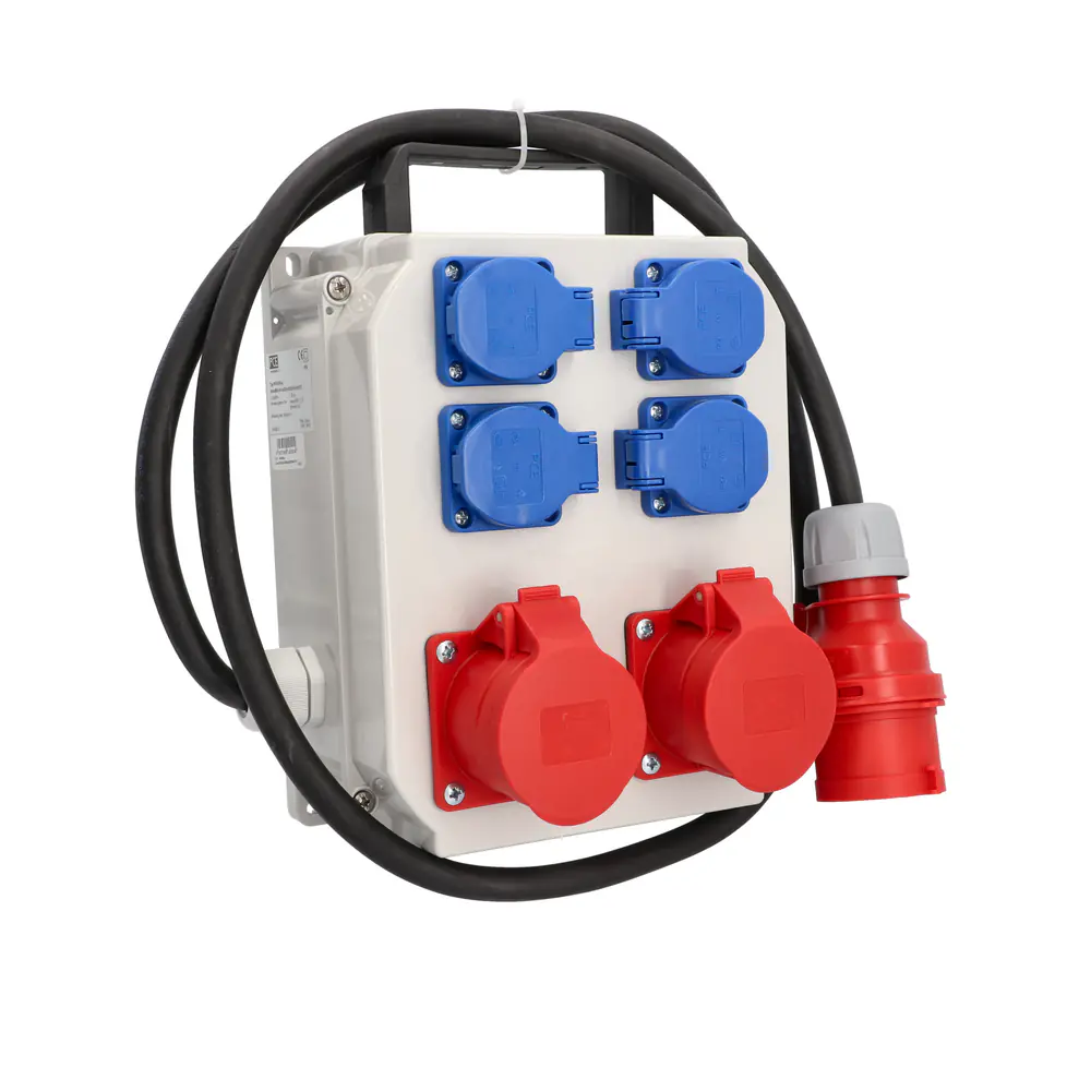 Unitec Stromverteiler MV mit 2x CEE Steckdosen & 4x Steckdosen 2 m