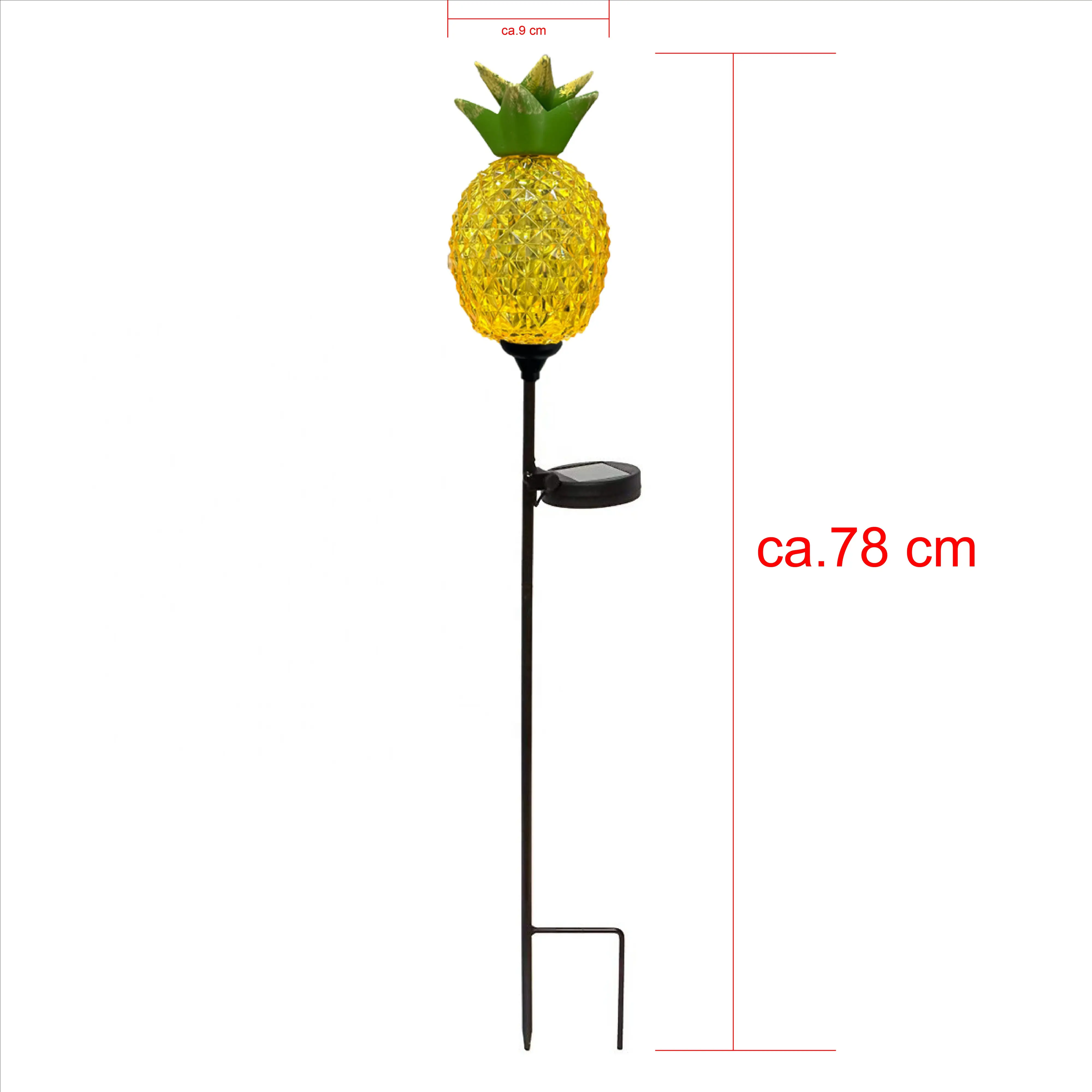 Dapo LED Solarstecker Ananas warmweiß