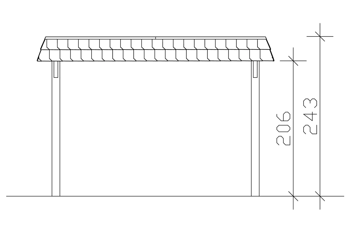 4018211031375_05 SKAN HOLZ Carport Wendland 362 x 870 cm mit Aluminiumdach