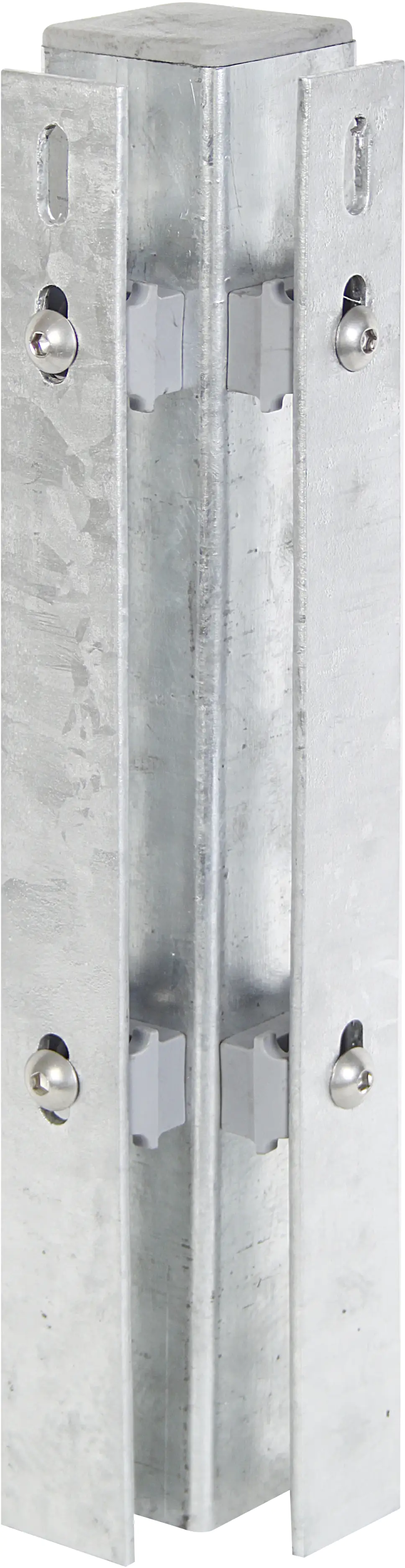 Alberts Eckpfosten mit Flacheisen 200 cm 60 x 60 mm feuerverzinkt