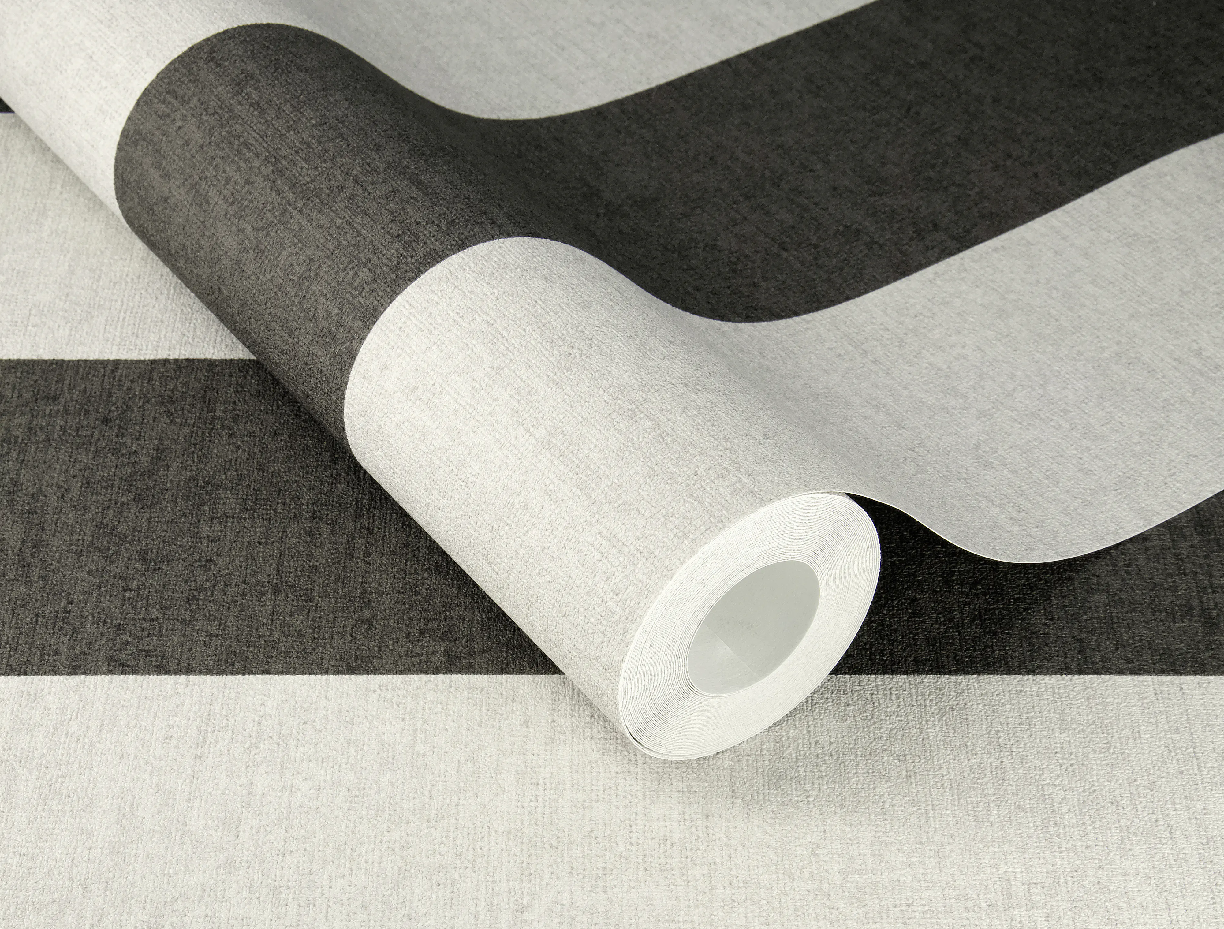 Schöner Wohnen Vliestapete Streifen schwarz grau 10,05 x 0,53 m