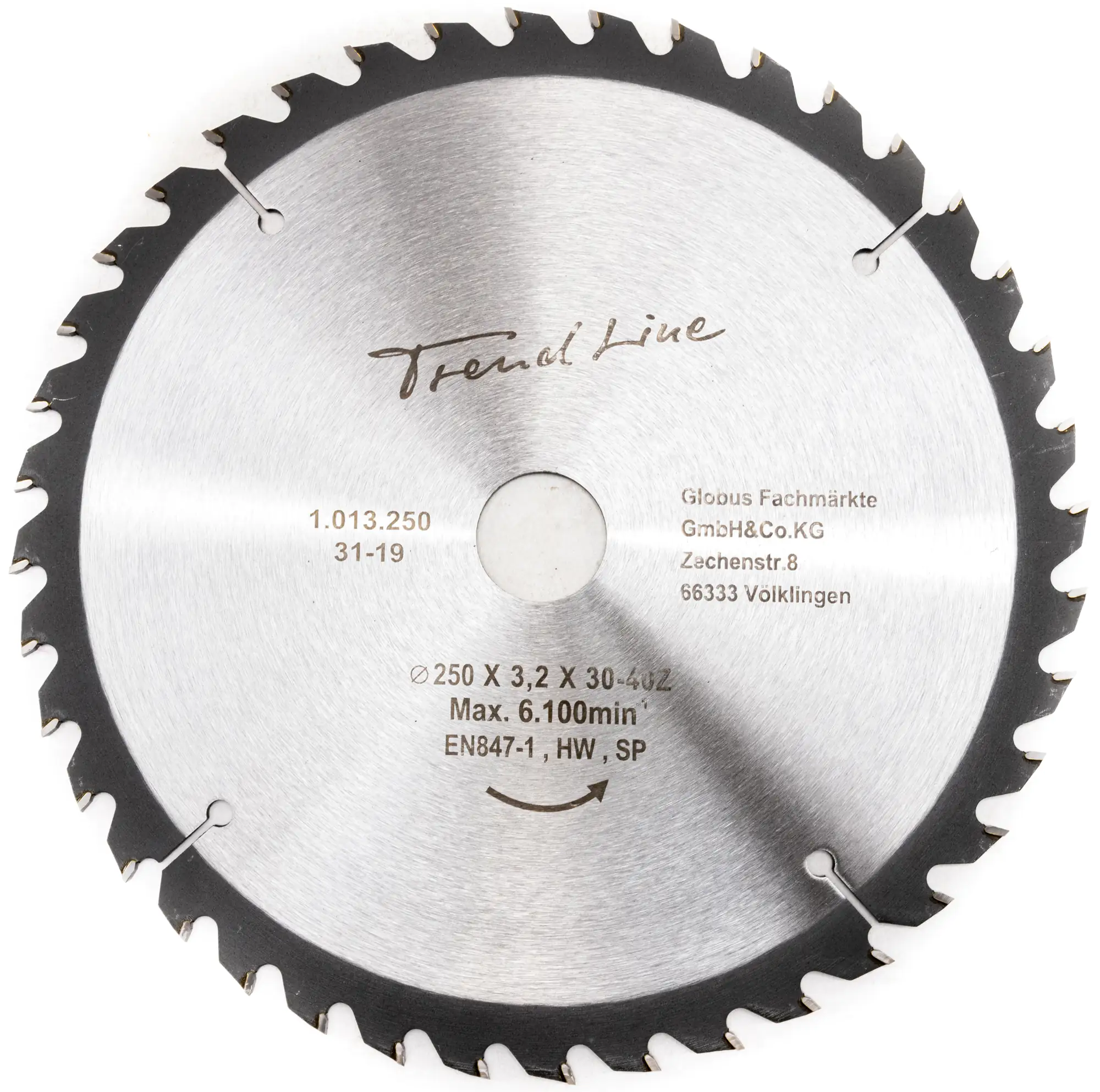 TrendLine HM-Kreissägeblatt Ø 250 mm Bohrung Ø 30 mm TrendLine HM-Kreissägeblatt Ø 250 mm Bohrung Ø 30 mm