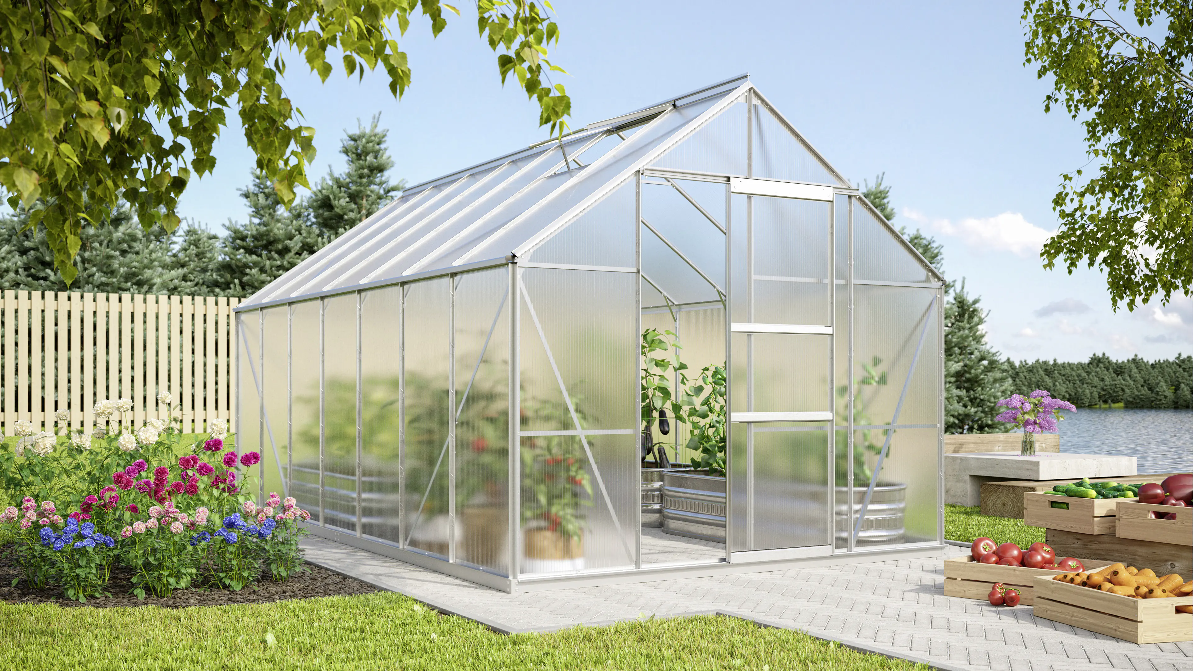 Vitavia Gewächshaus Merkur 11500 254 x 441 cm 6 mm HPK