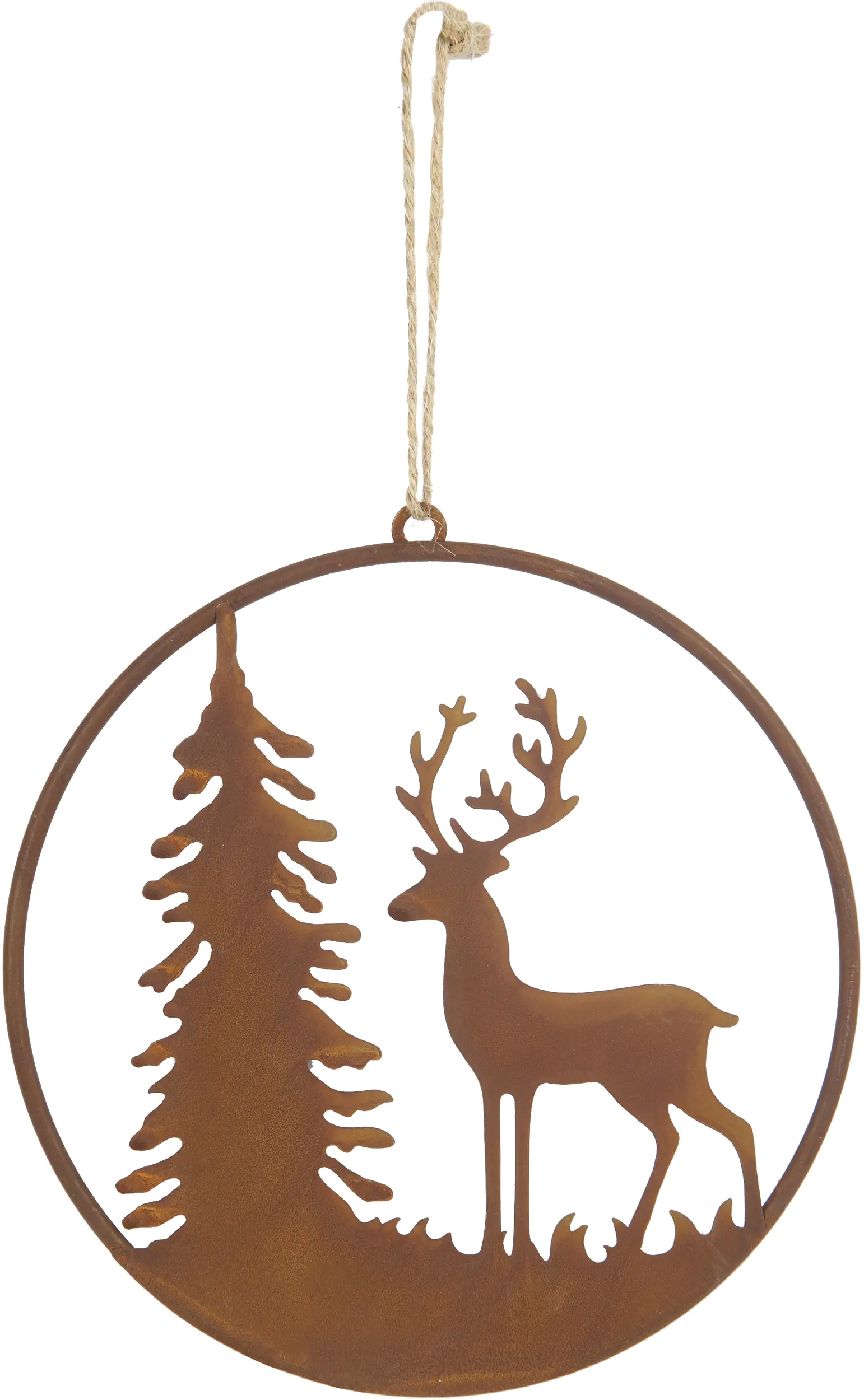 TrendLine Deko Waldmuster Ø 15 cm rostig