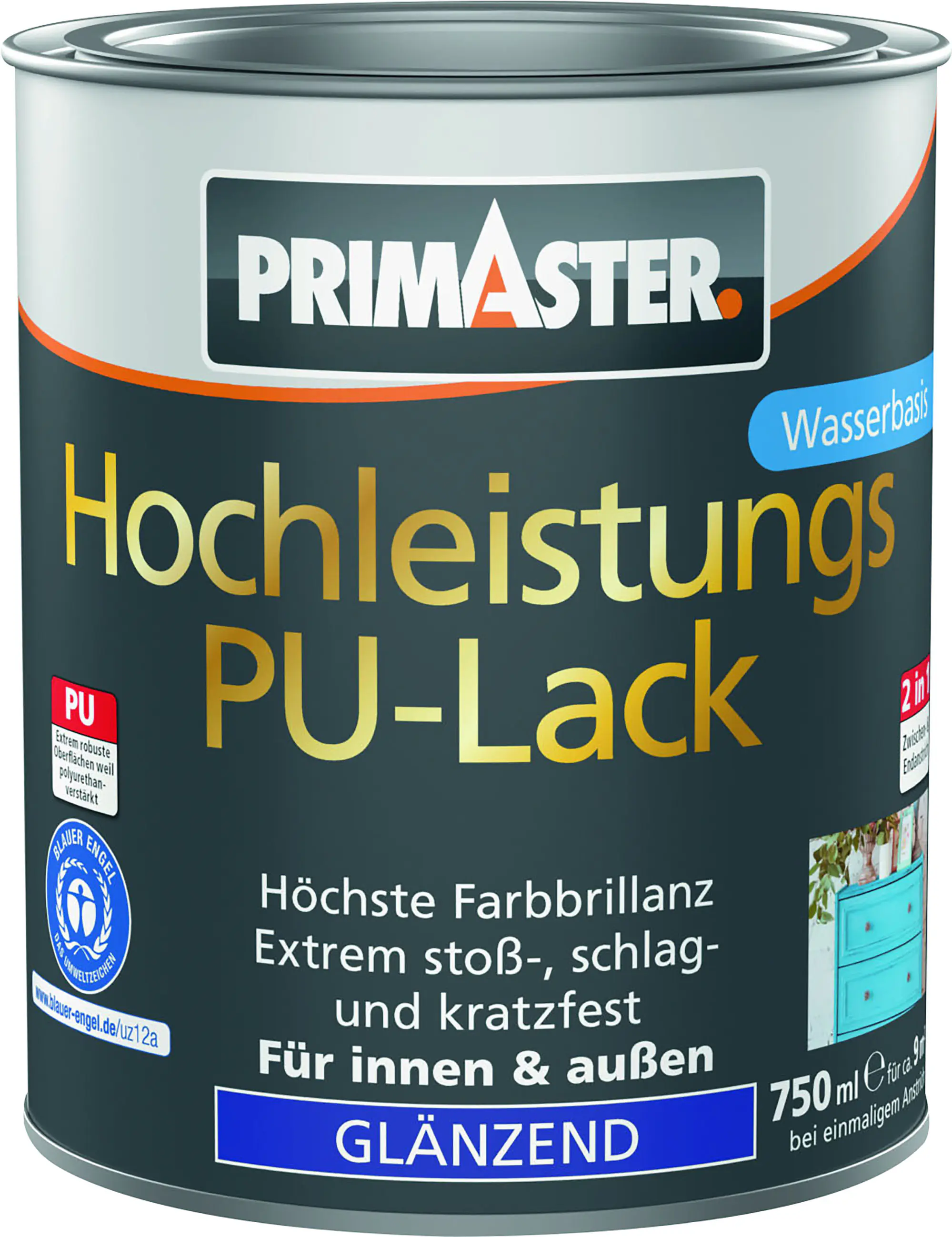 Primaster Hochleistungs PU-Lack feuerrot glänzend 750 ml Primaster Hochleistungs PU-Lack feuerrot glänzend 750 ml