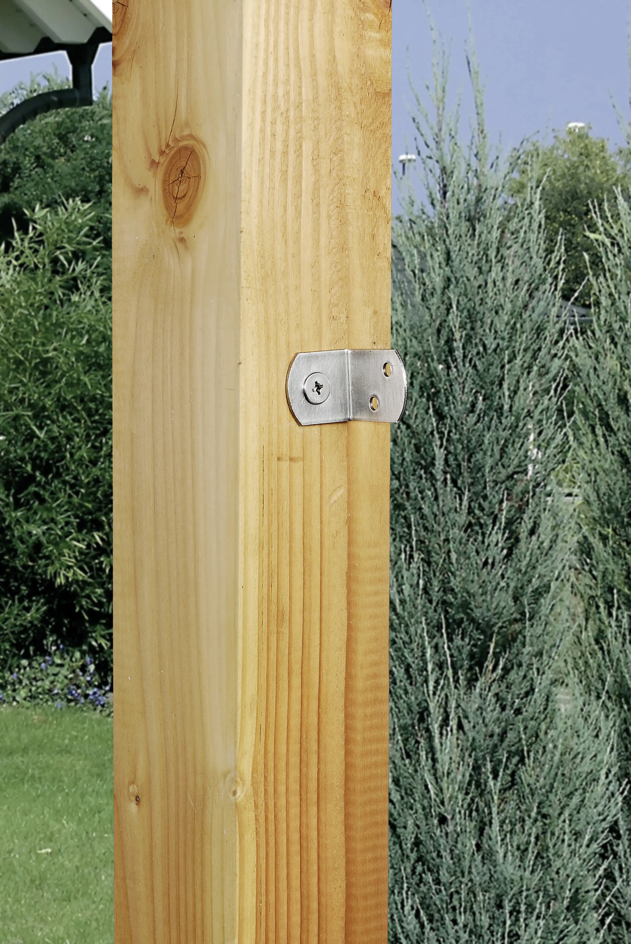 Alberts Flechtzaunhalter für Wellengitter-Tore 11,5 x 3,15 cm gelbverzinkt