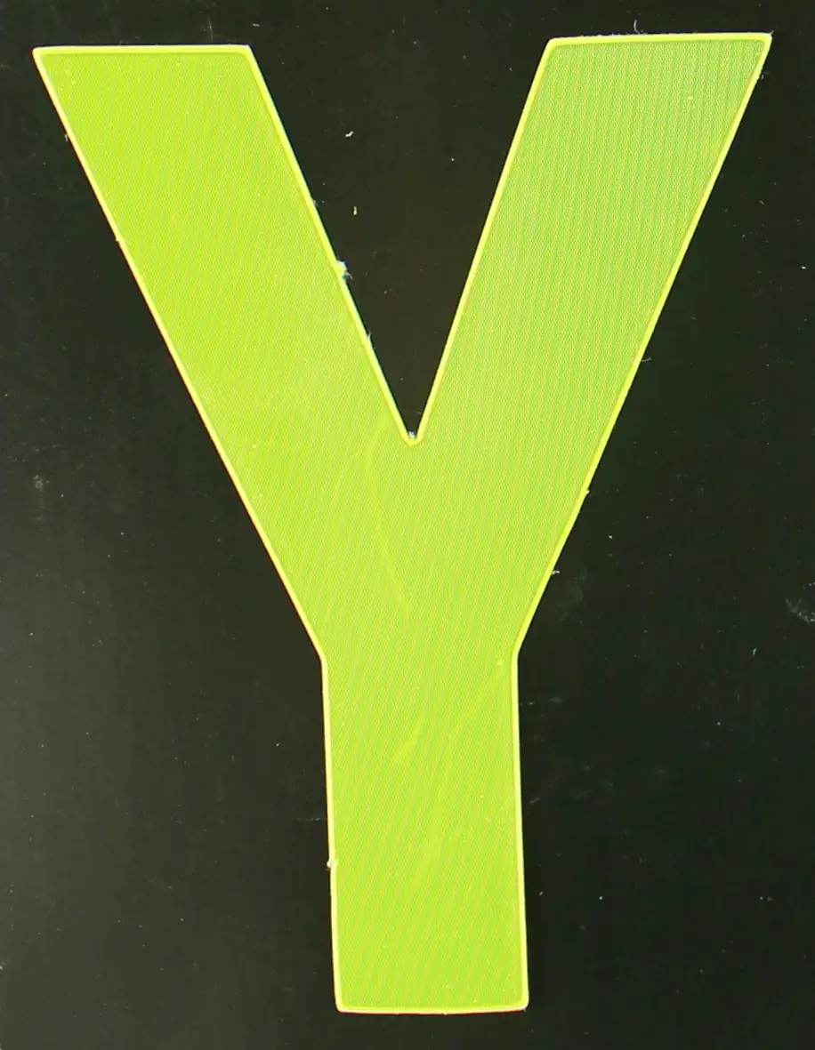 4004947548904 Conacord Reflektierender Klebebuchstabe Y gelb "Y"