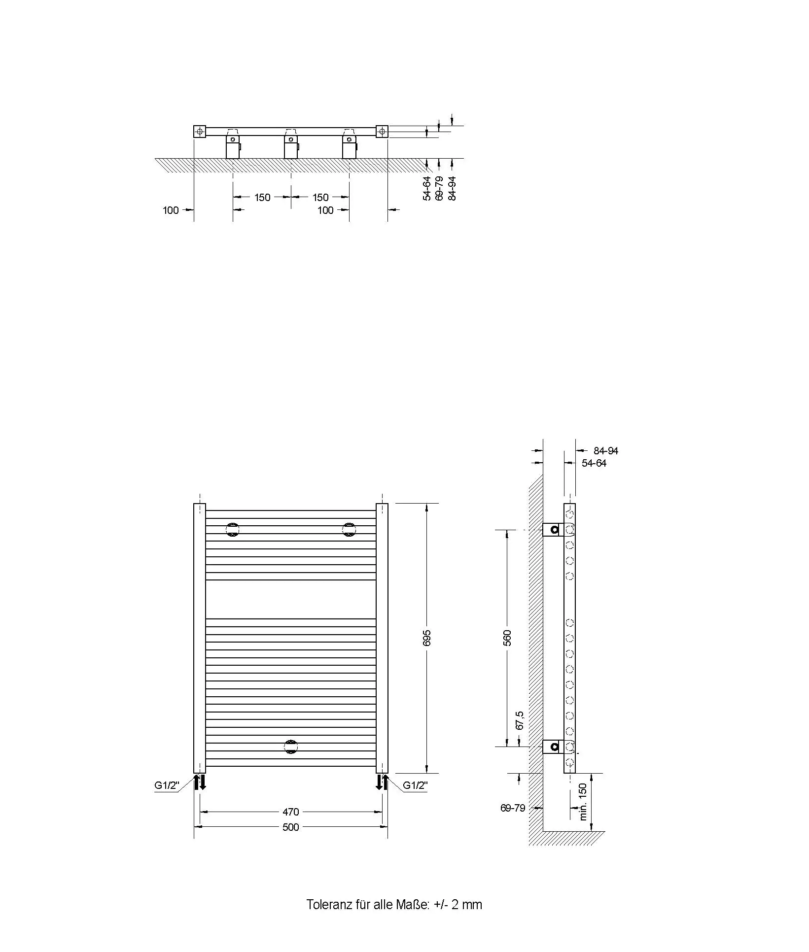 Schulte Badheizkörper Turbo 69,5 x 50 cm 307 Watt