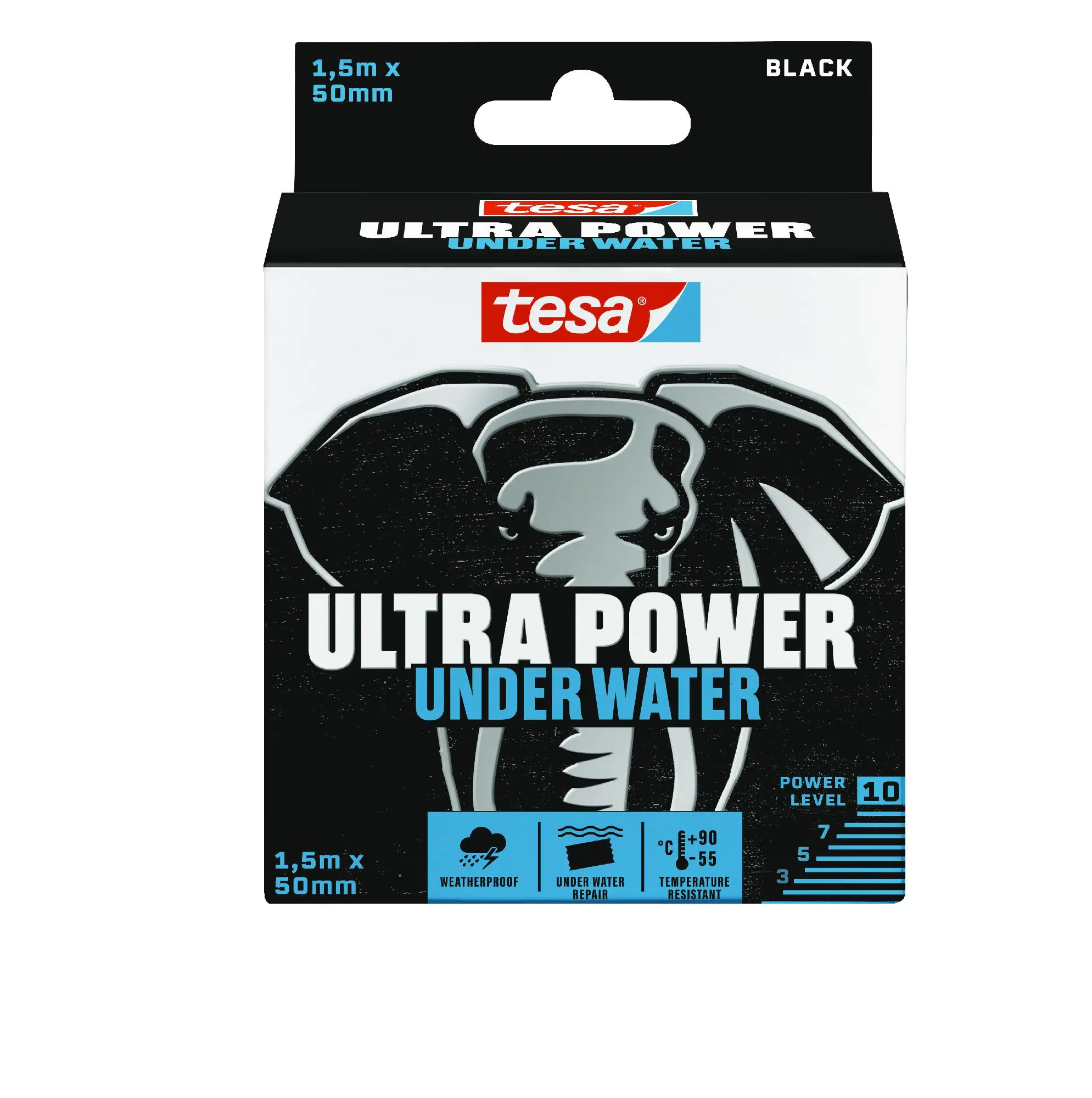 tesa Ultra Power Under Water 1,5 m x 50 mm, schwarz tesa Ultra Power Under Water 1,5 m x 50 mm, schwarz
