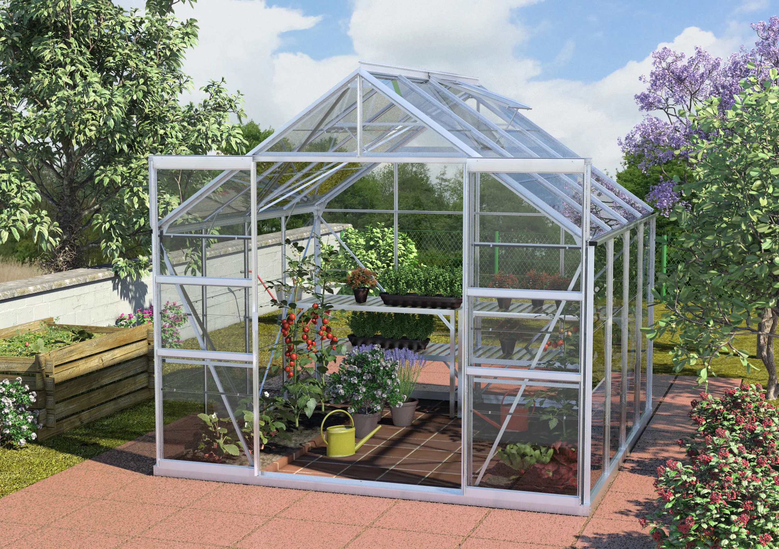 Vitavia Gewächshaus Mars 6700 254 x 254 cm 3 mm Sicherheitsglas Vitavia Gewächshaus Mars 6700 254 x 254 cm 3 mm Sicherheitsglas