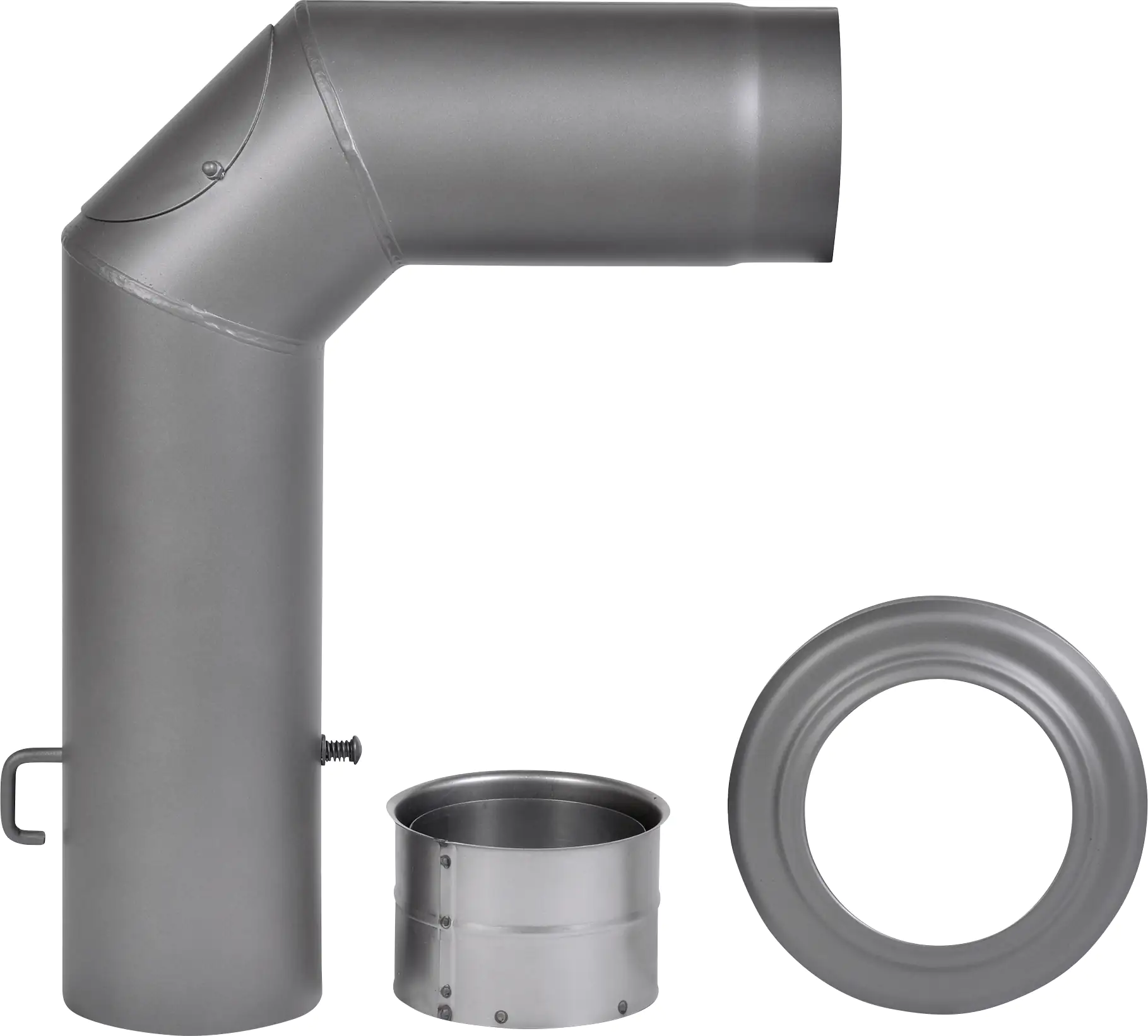 FireFix Ofenrohrbogen Set Ø 150 mm dunkelgrau FireFix Ofenrohrbogen Set Ø 150 mm dunkelgrau