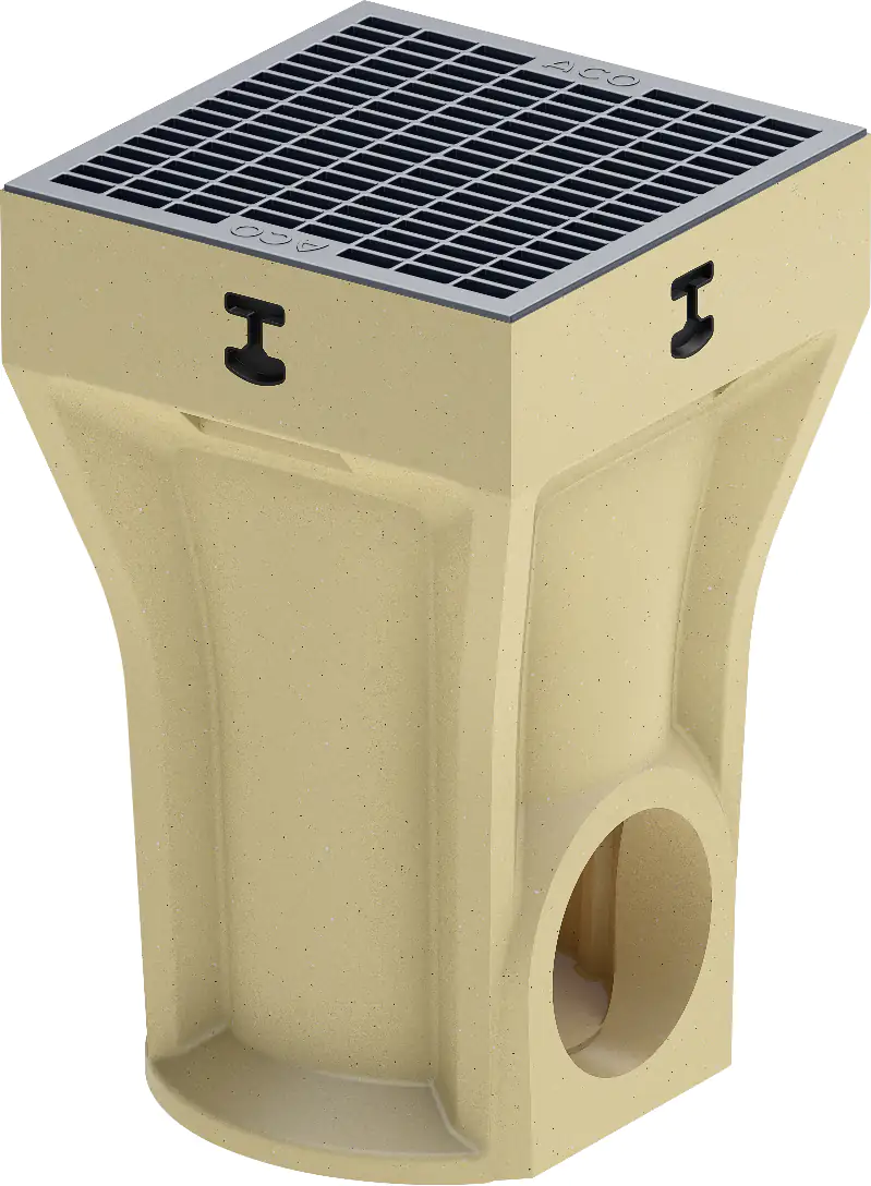 ACO Self Punktablauf Standardpoint Polymerbeton 25 x 25 x 21 cm