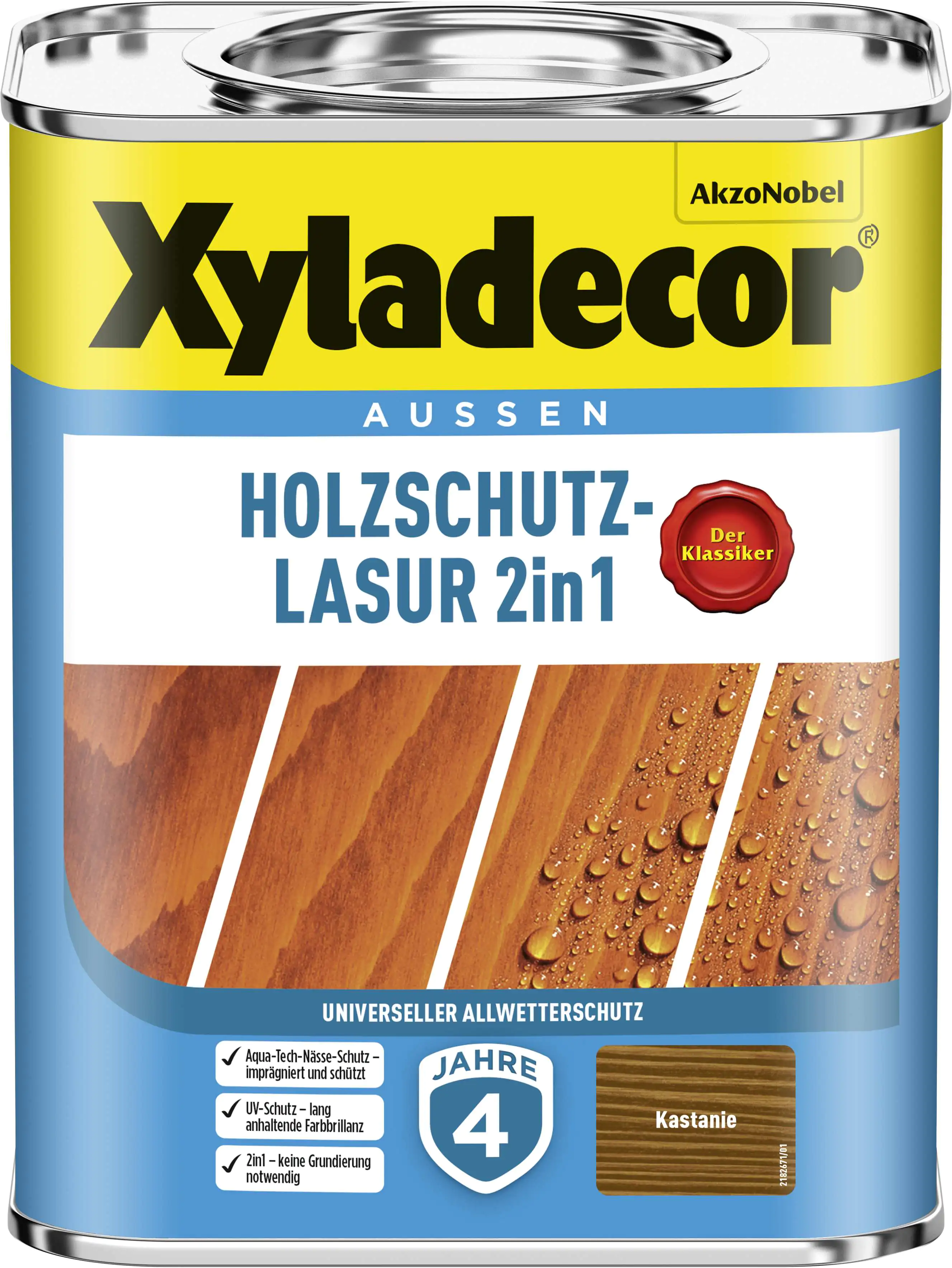 Xyladecor Holzschutzlasur 750 ml kastanie 2in1 Xyladecor Holzschutzlasur 750 ml kastanie 2in1
