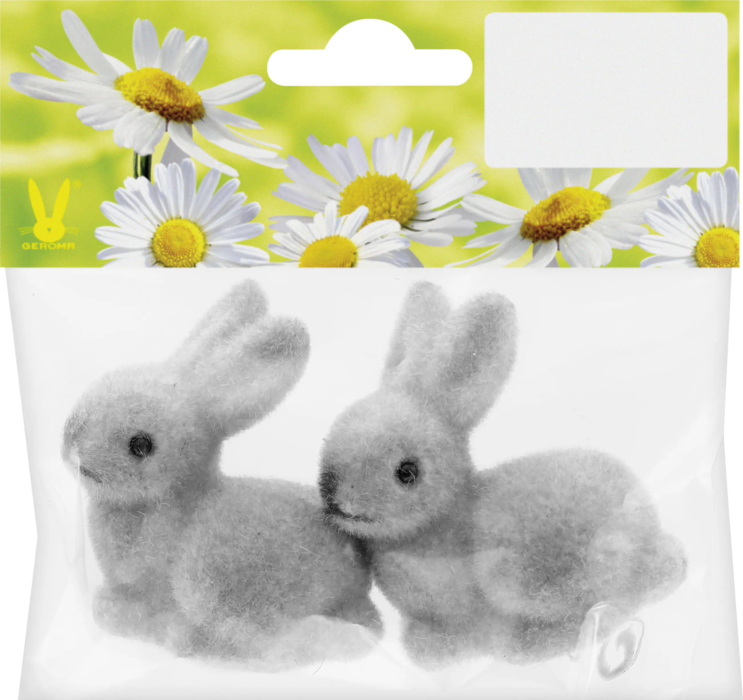 Osterdeko Hase Polyresin 5 cm grau