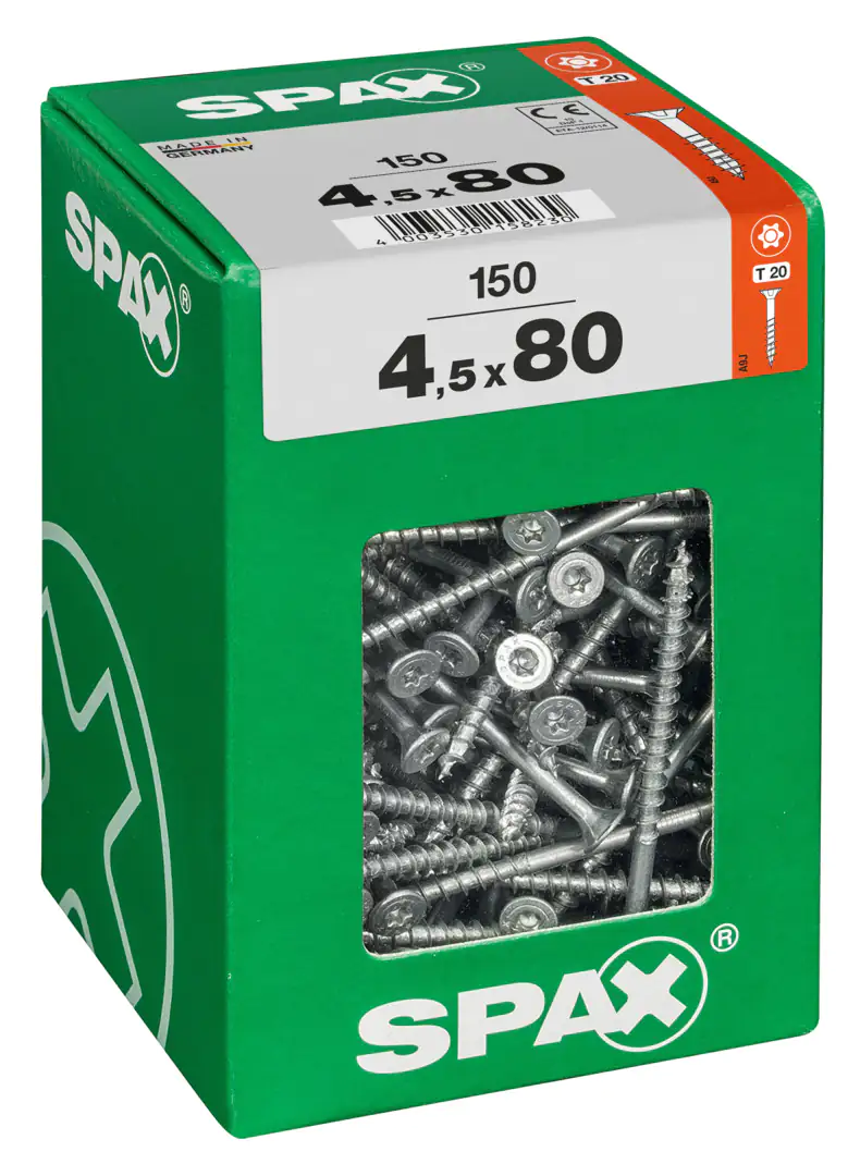 Spax Universalschrauben 4.5 x 80 mm TX 20 - 150 Stk.