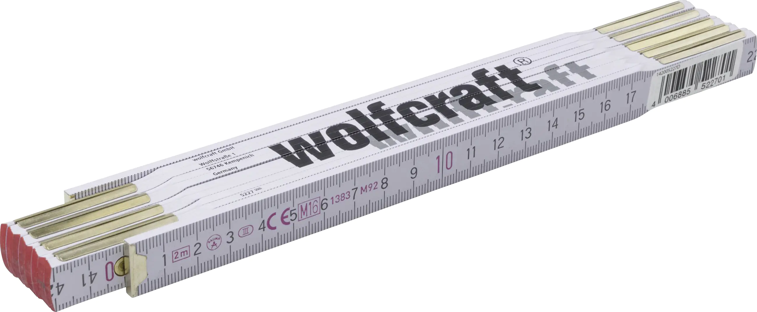 Wolfcraft Zollstock 2 m weiß