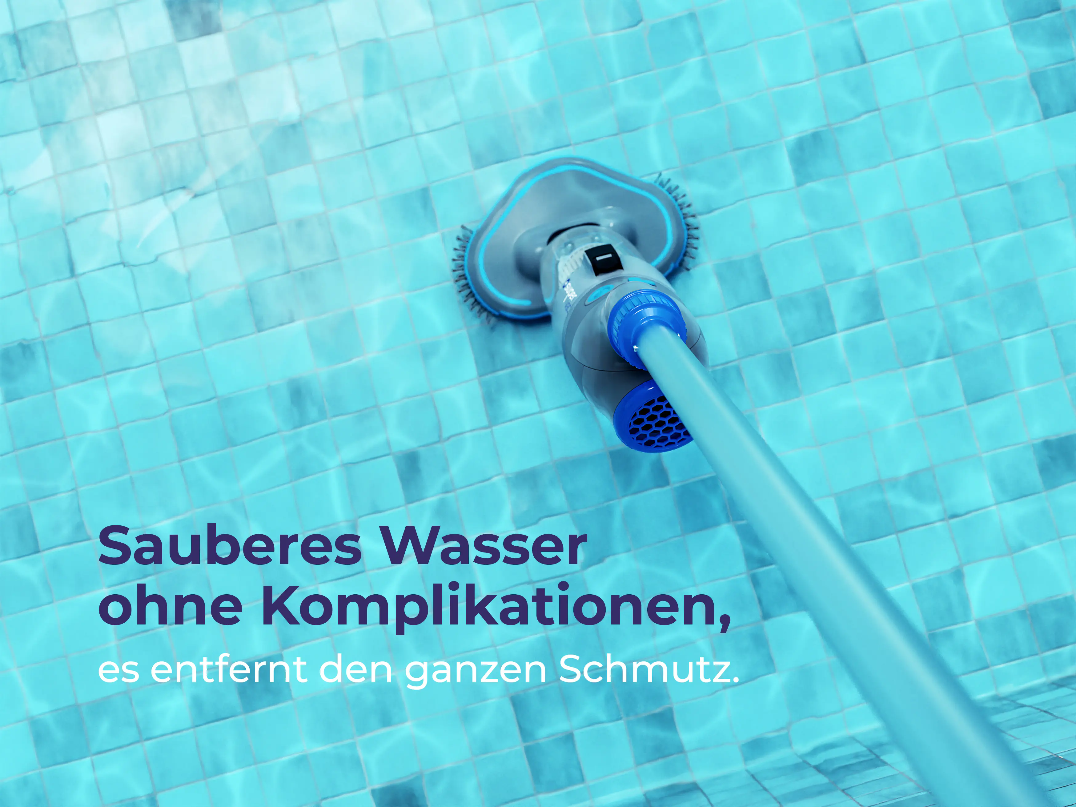 Gre Elektrischer Reiniger für Einbau und Aufstellbecken 84,5 x 30 x 21 cm