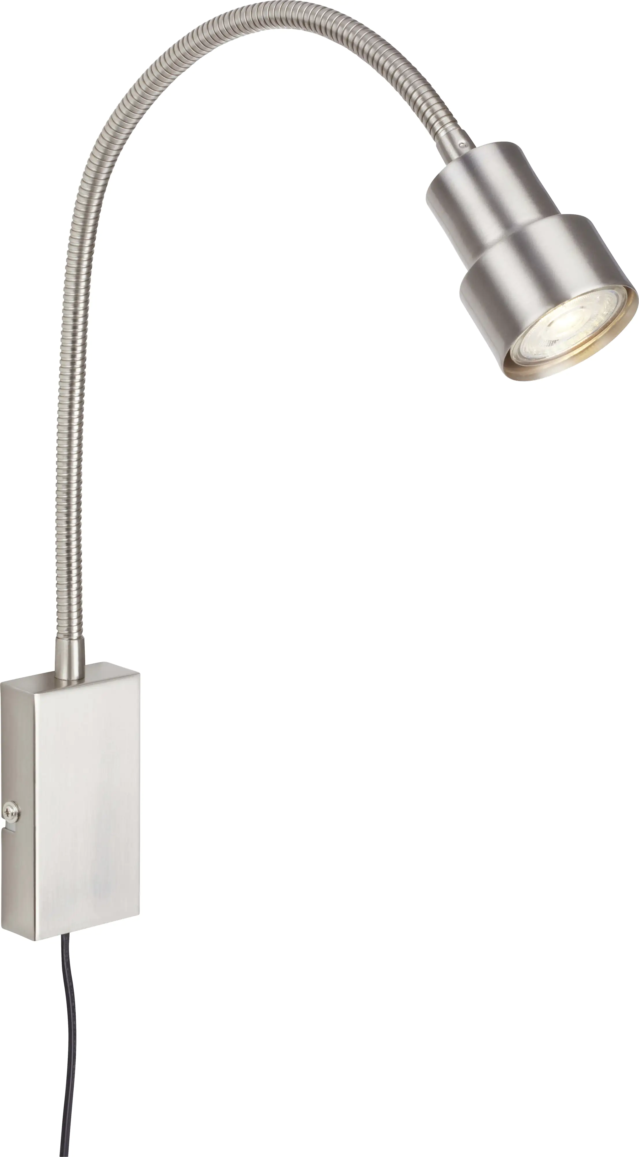 Briloner LED Touch Wandleuchte Tusi nickel-matt 5W, warmweiß Briloner LED Touch Wandleuchte Tusi nickel-matt 5W, warmweiß