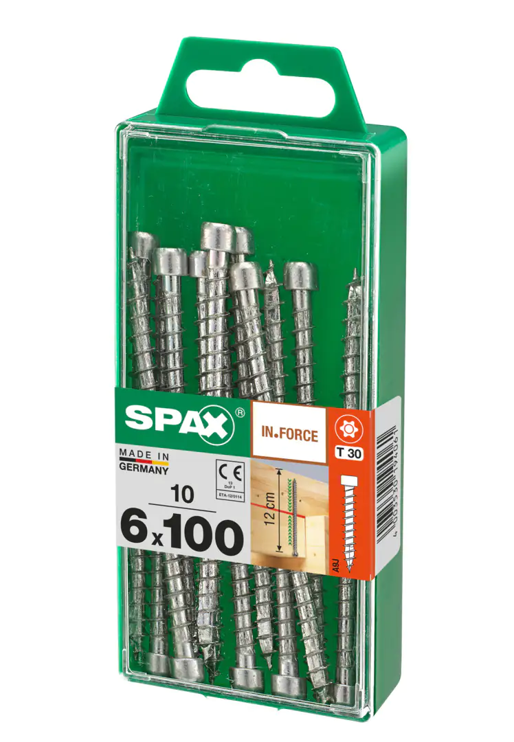 Spax Holzbauschrauben 6.0 x 100 mm TX 30 Zylinderkopf - 10 Stk. Spax Holzbauschrauben 6.0 x 100 mm TX 30 Zylinderkopf - 10 Stk.