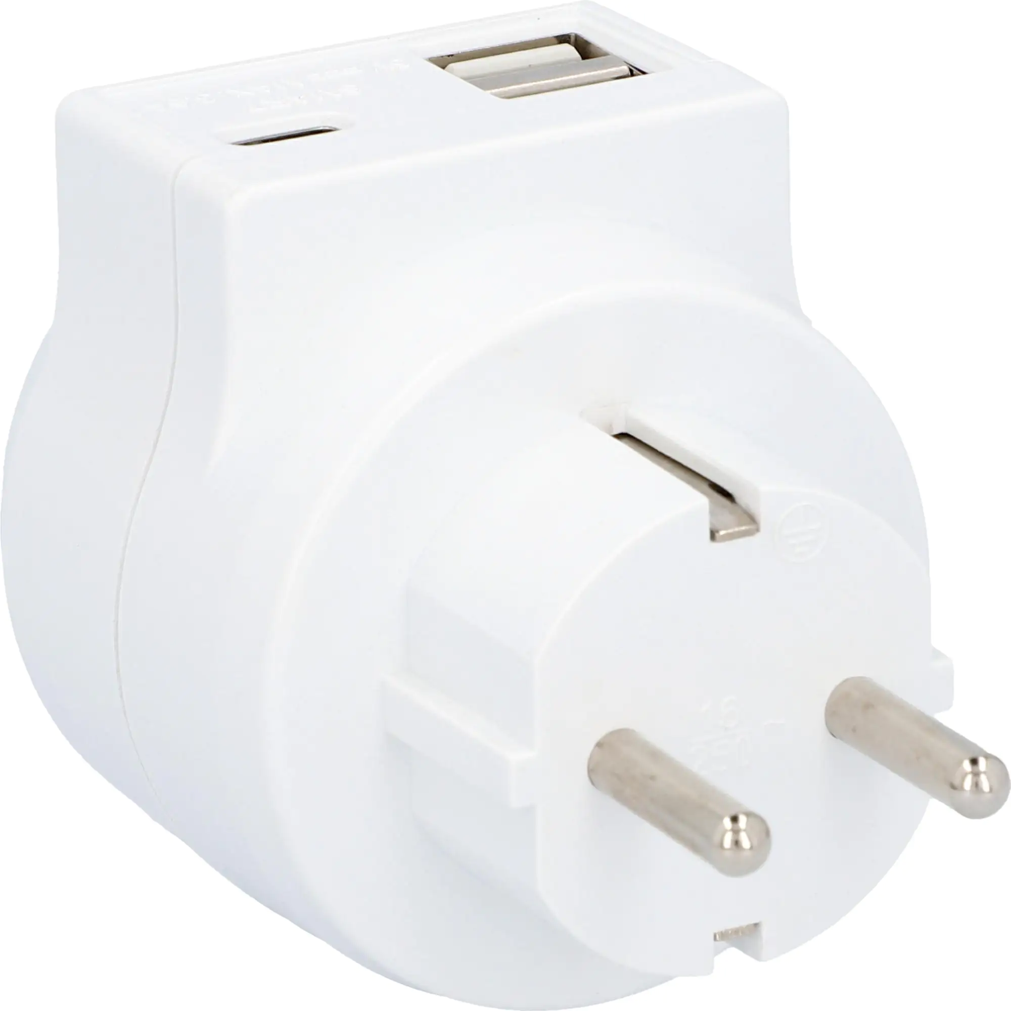 EVB Steckdosenadapter Zwischenstecker, USB A + C, weiß EVB Steckdosenadapter Zwischenstecker, USB A + C, weiß
