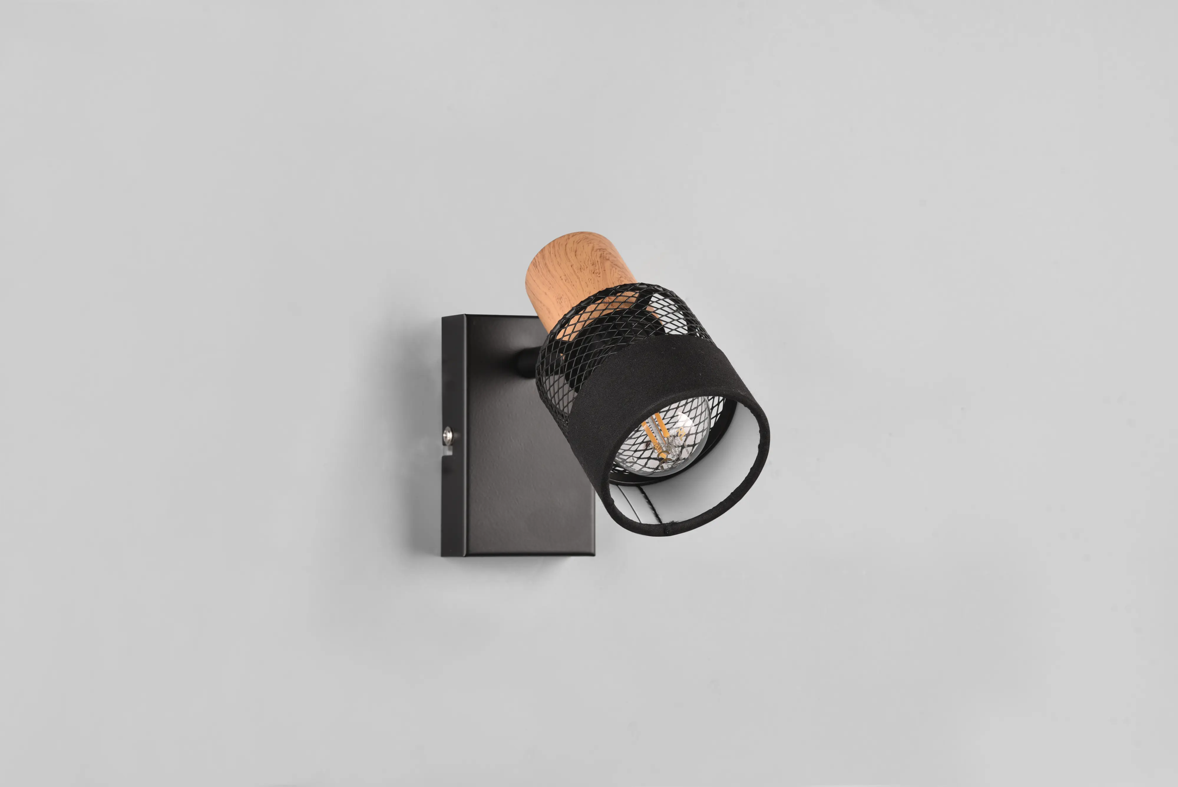 Trio Spot Nandini E14 schwarz, Metall, Holz Trio Spot Nandini E14 schwarz, Metall, Holz