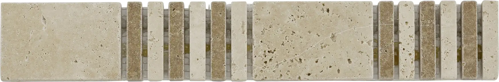 Fliesenbordüre Marmor Ticino 4,8 x 30,5 cm beige