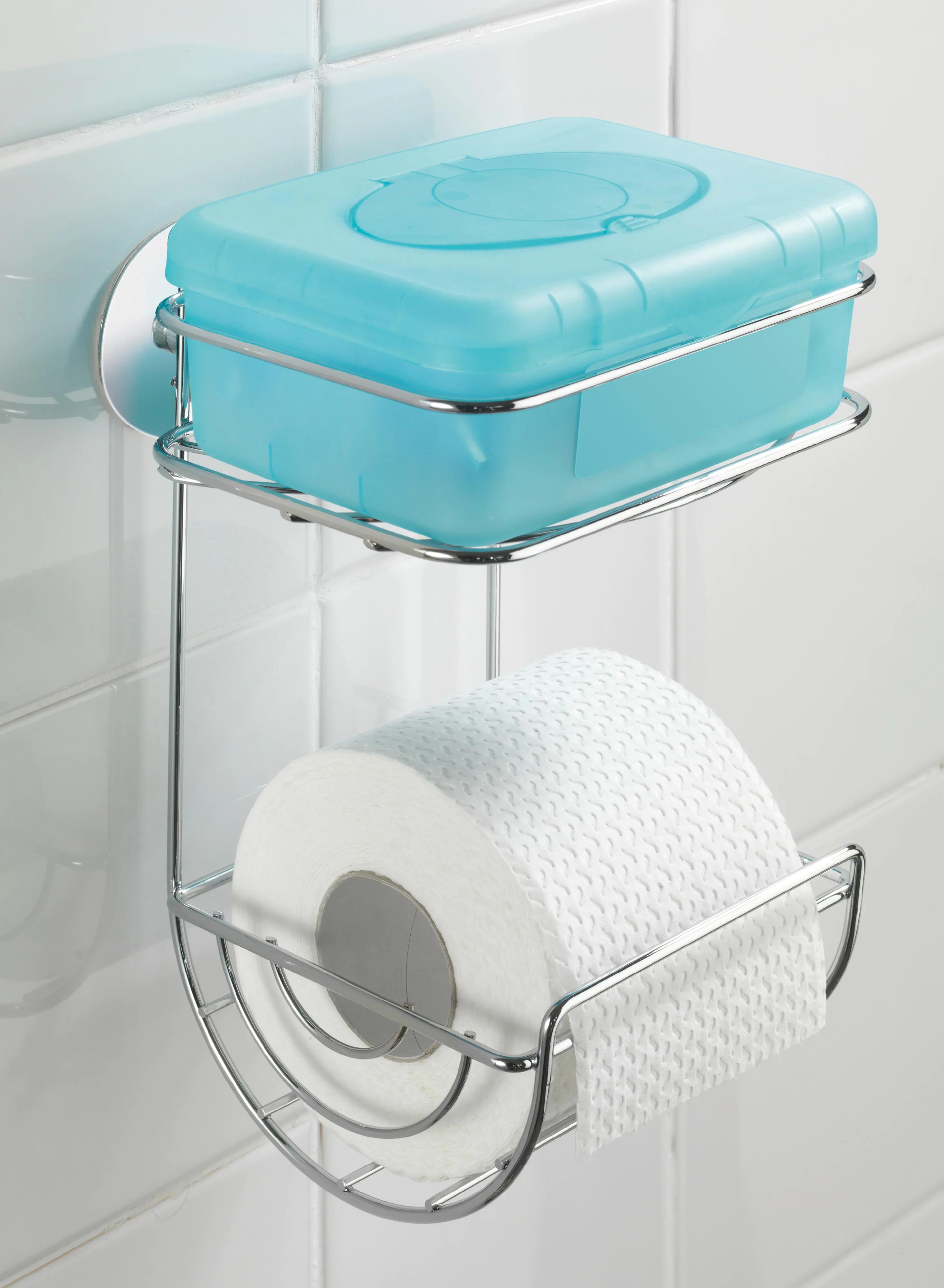 Wenko Toilettenpapierhalter mit Ablage Turbo-Loc