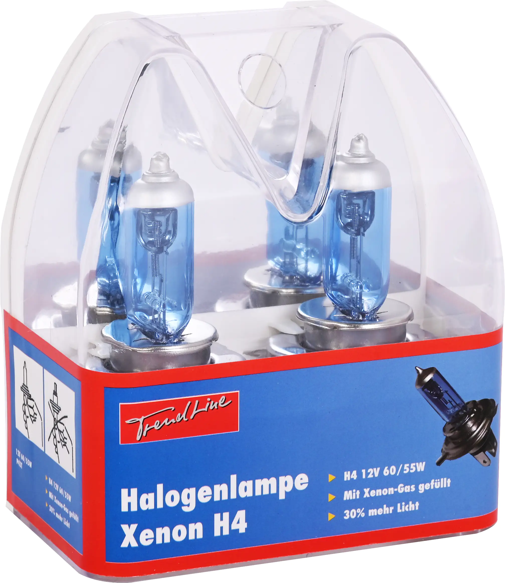 TrendLine Halogenlampe H4 2er-Set 12V 60/55W 2 Stück TrendLine Halogenlampe H4 2er-Set 12V 60/55W 2 Stück