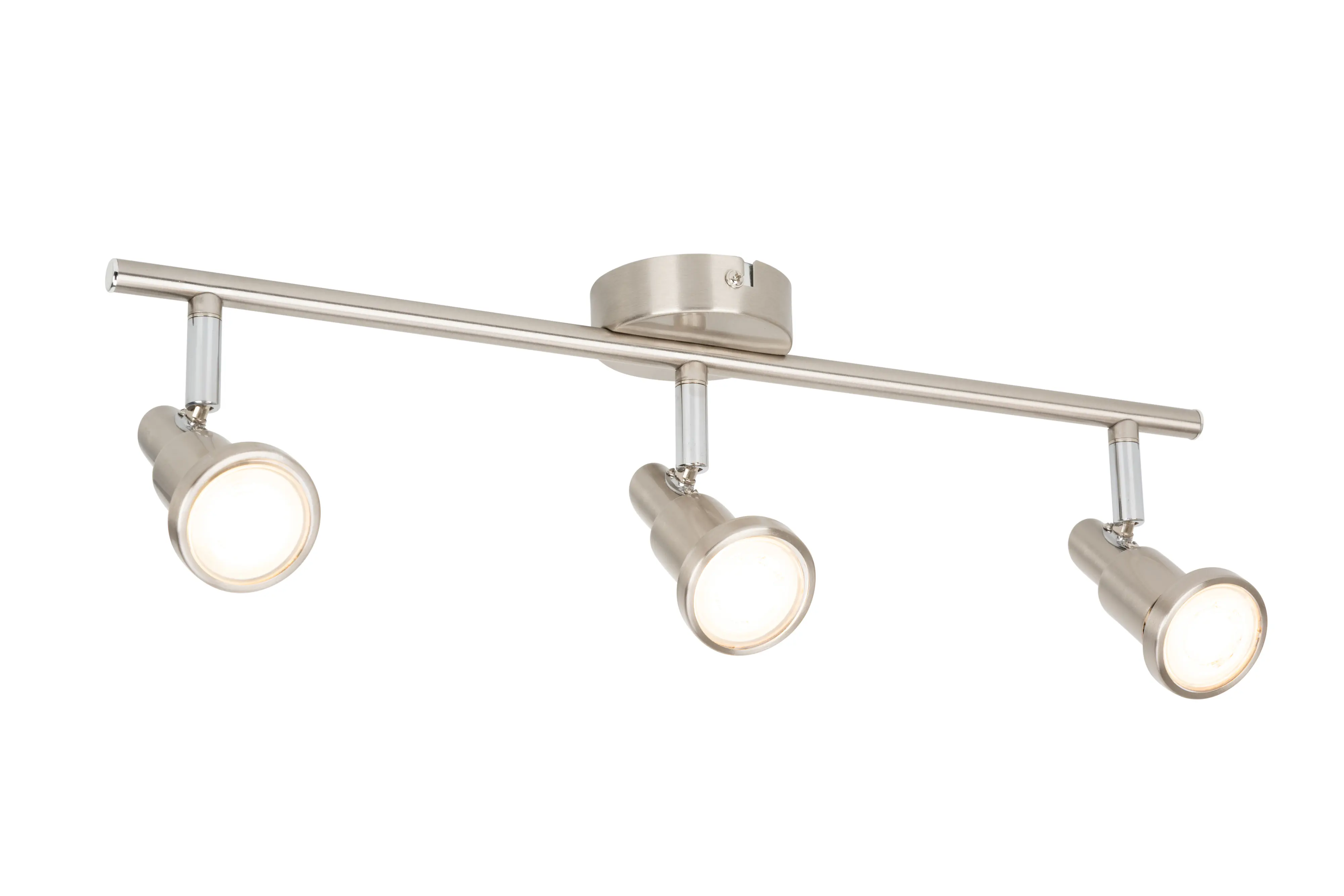 Mylight LED Deckenstrahler 3er Spot 47,5 x 16,2 cm warmweiß nickel