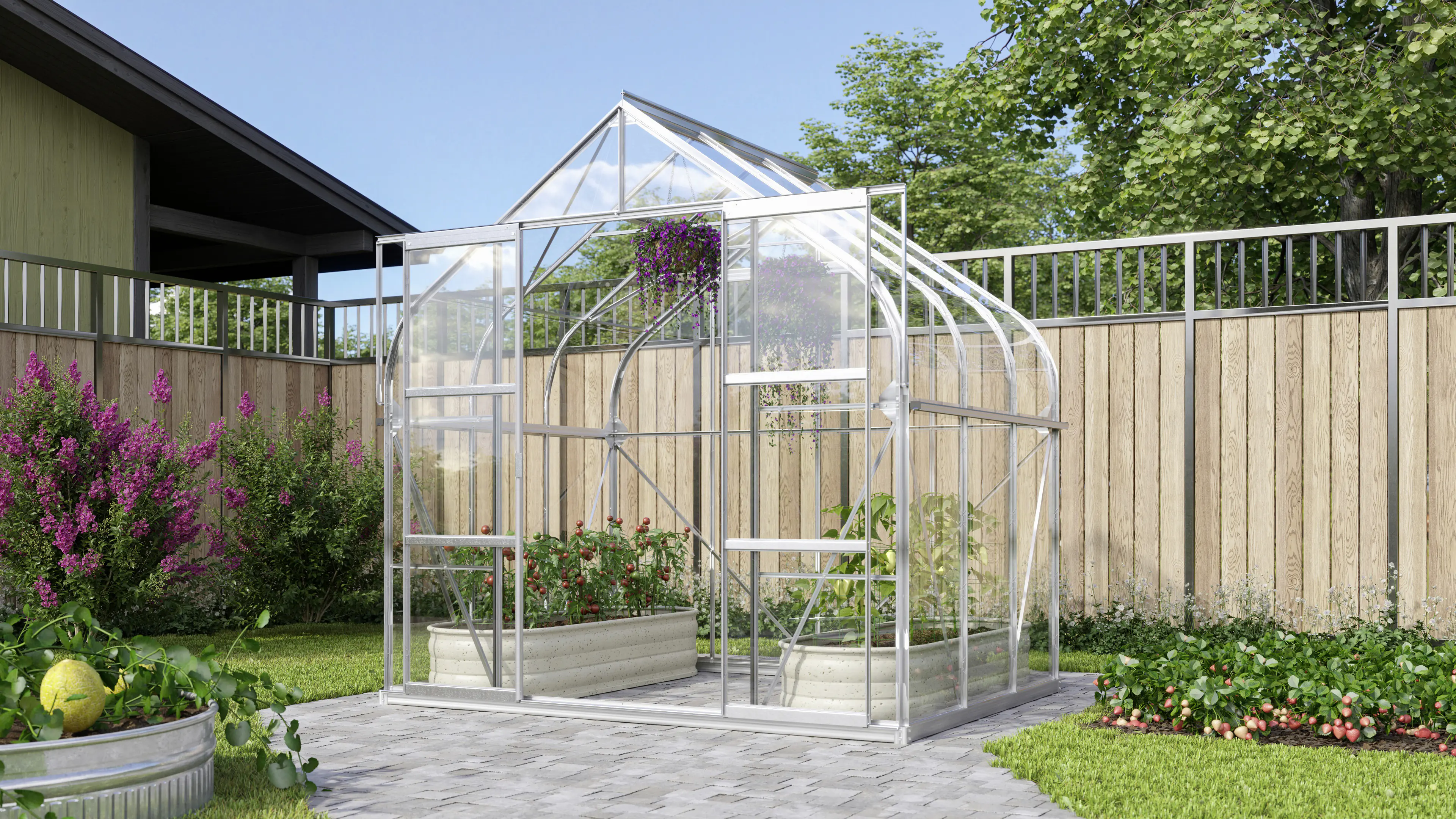 Vitavia Gewächshaus Dione 5000 264 x 195 cm 3 mm Sicherheitsglas Vitavia Gewächshaus Dione 5000 264 x 195 cm 3 mm Sicherheitsglas