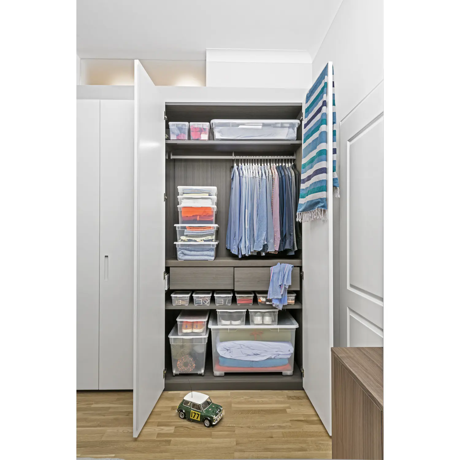 Rotho Aufbewahrungsbox CLEAR mit Deckel 5 L transparent 4er-Set