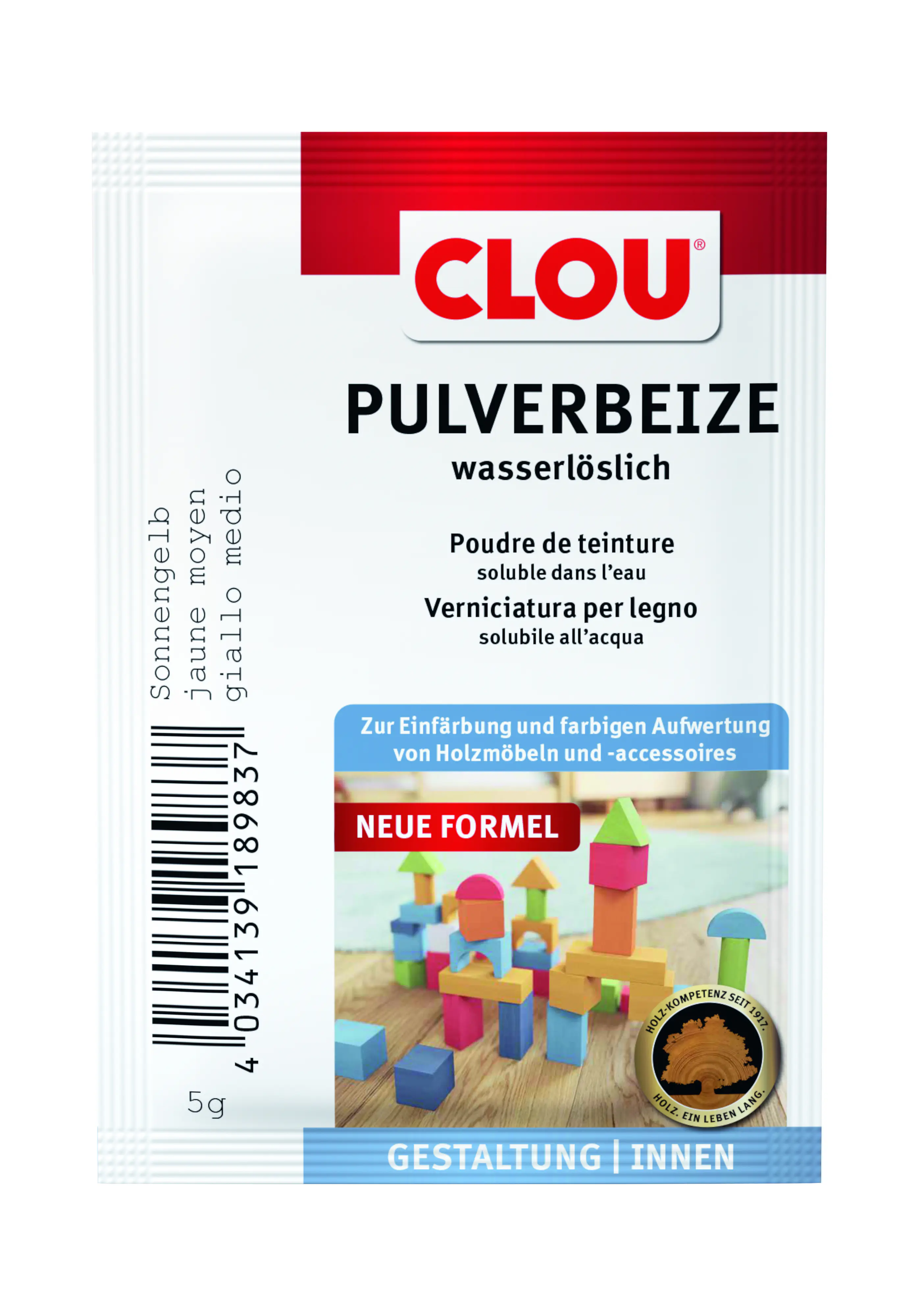 Clou Holzbeize 5 g sonnengelb