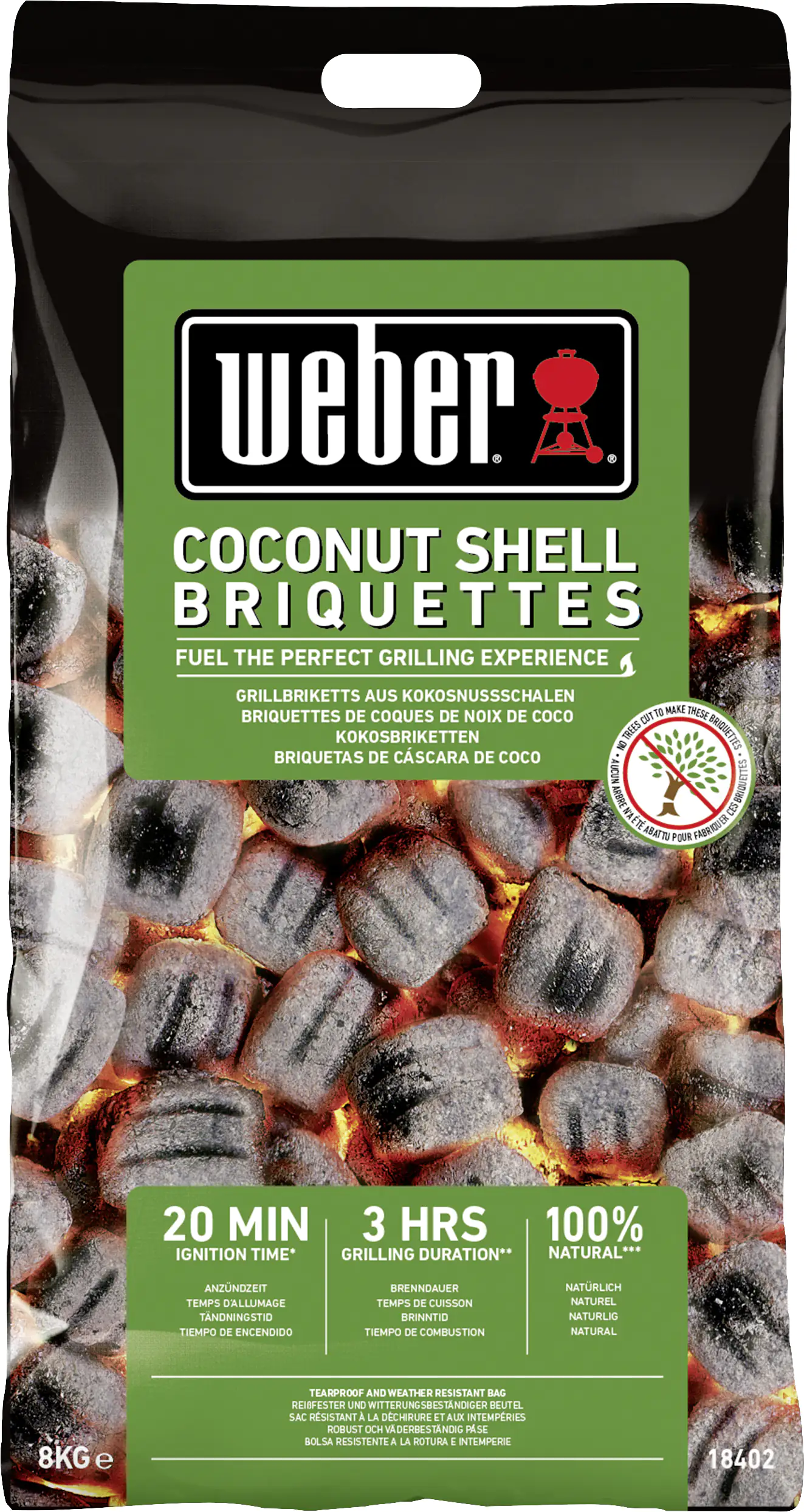 Weber Kokosnuss Briketts - 8 kg Weber Kokosnuss Briketts - 8 kg