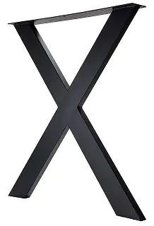 Hettich Tischgestell X 71 x 60 cm Stahl schwarz - 1 Stück