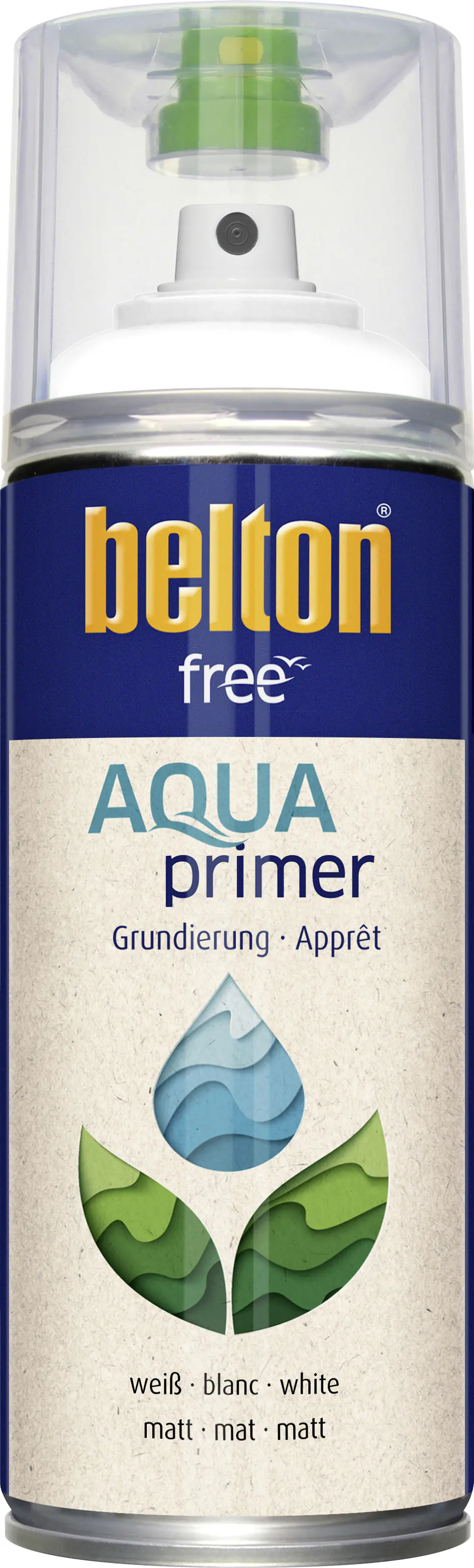 belton free Lackspray AQUAprimer Grundierung 400 ml weiß matt