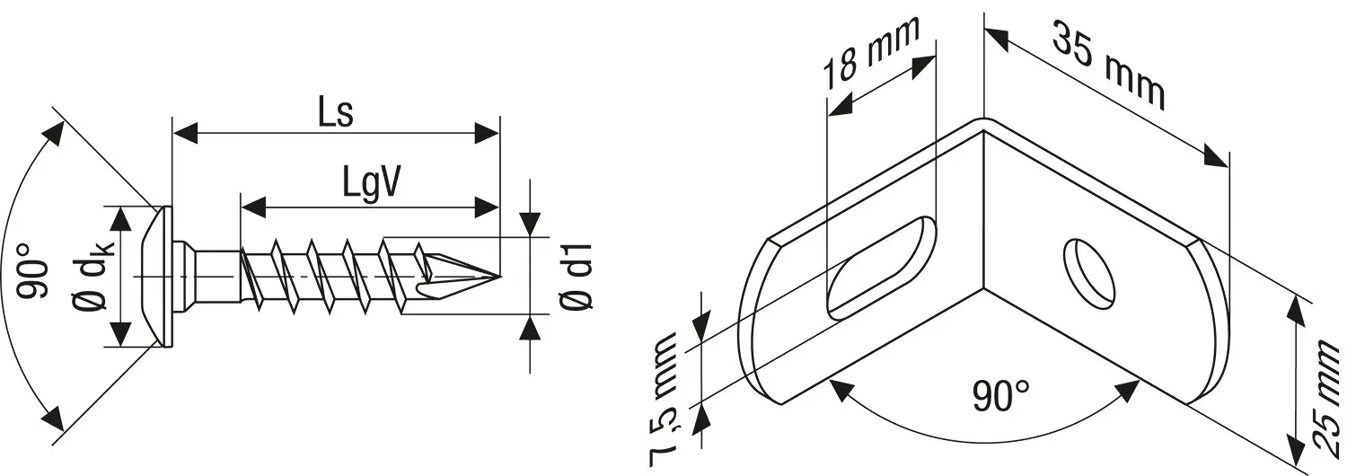 Spax Zaunverbinder 7.0 x 35 mm TX 30 - 4 Stk.