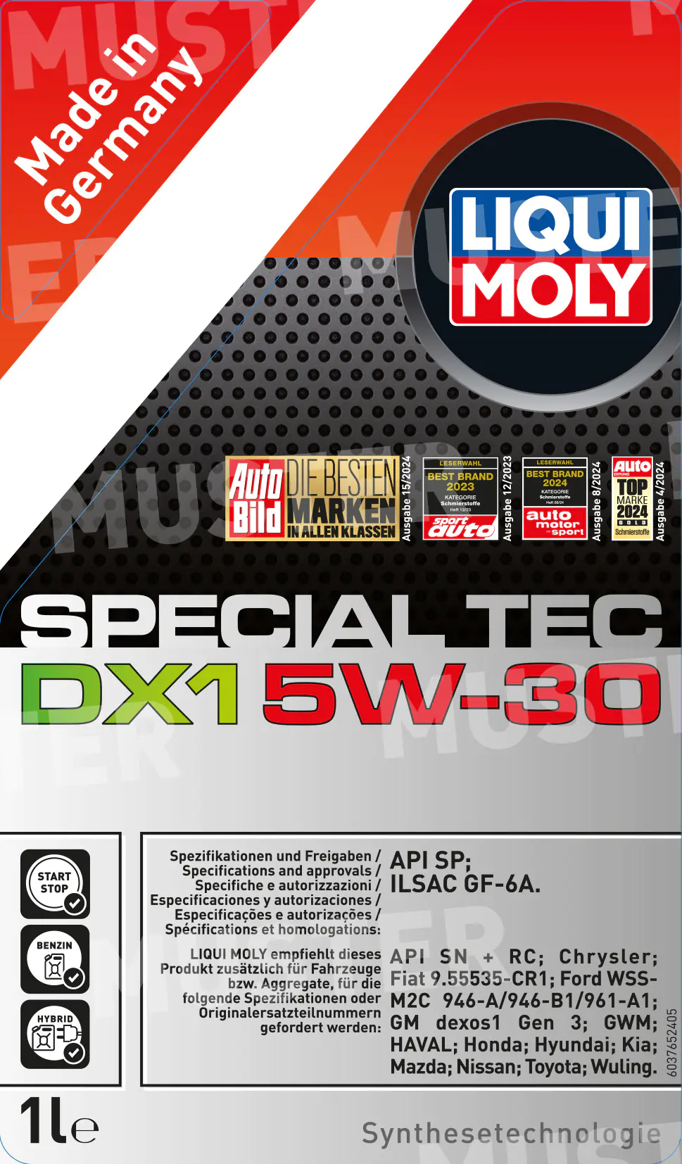 Liqui Moly Motoröl Special Tec DX1 5W-30 1 L