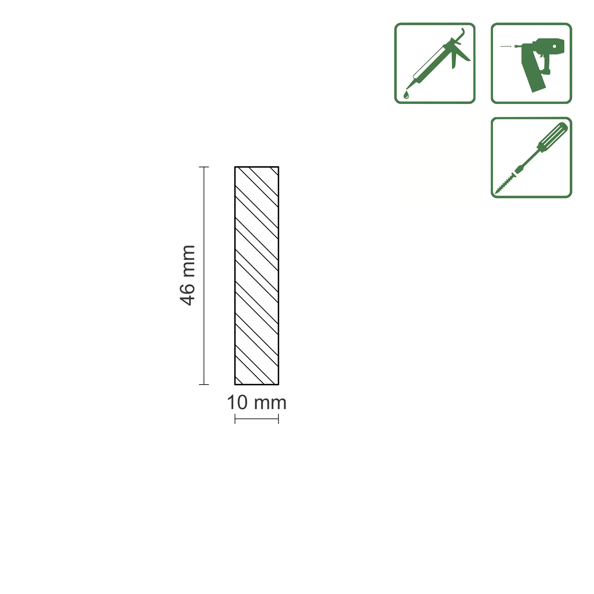 FN Neuhofer Flachleiste 100 cm 46 x 10 mm Fichte/Kiefer FN Neuhofer Flachleiste 100 cm 46 x 10 mm Fichte/Kiefer