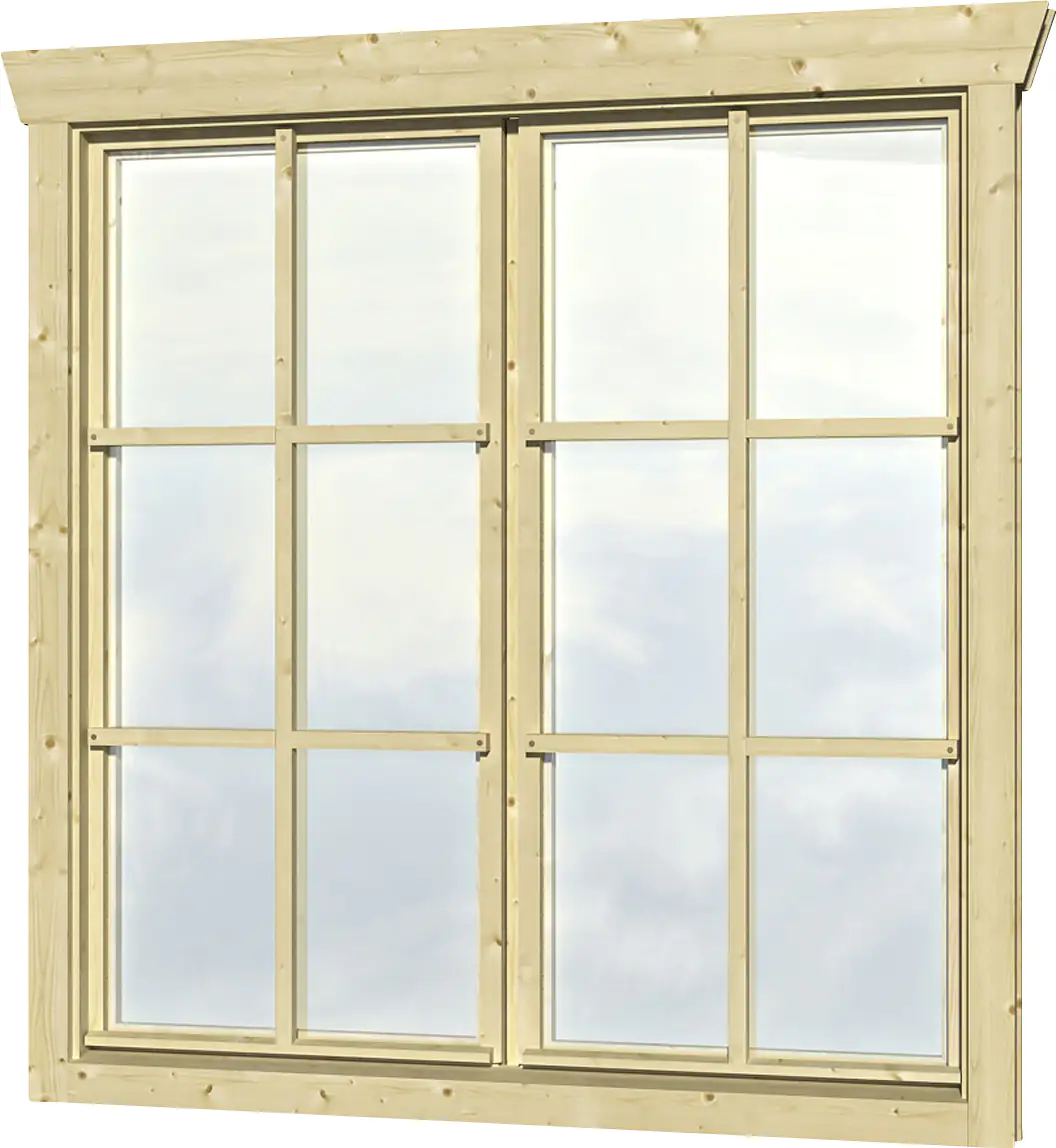 SKAN HOLZ Doppelfenster BxH 2 x 57,5 x 123,5 cm