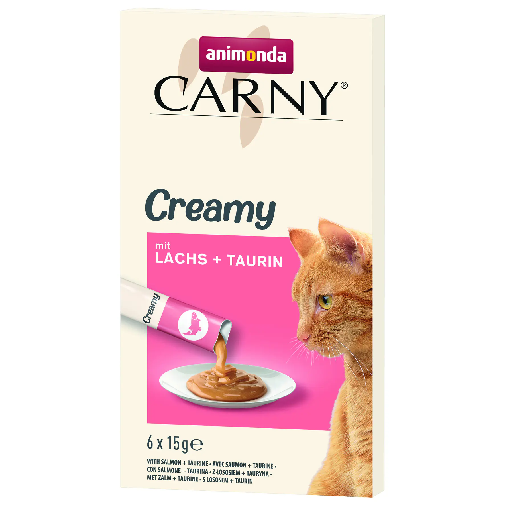 Carny Creamy Katzen Leckerli getreidefrei 90 g Lachs & Taurin